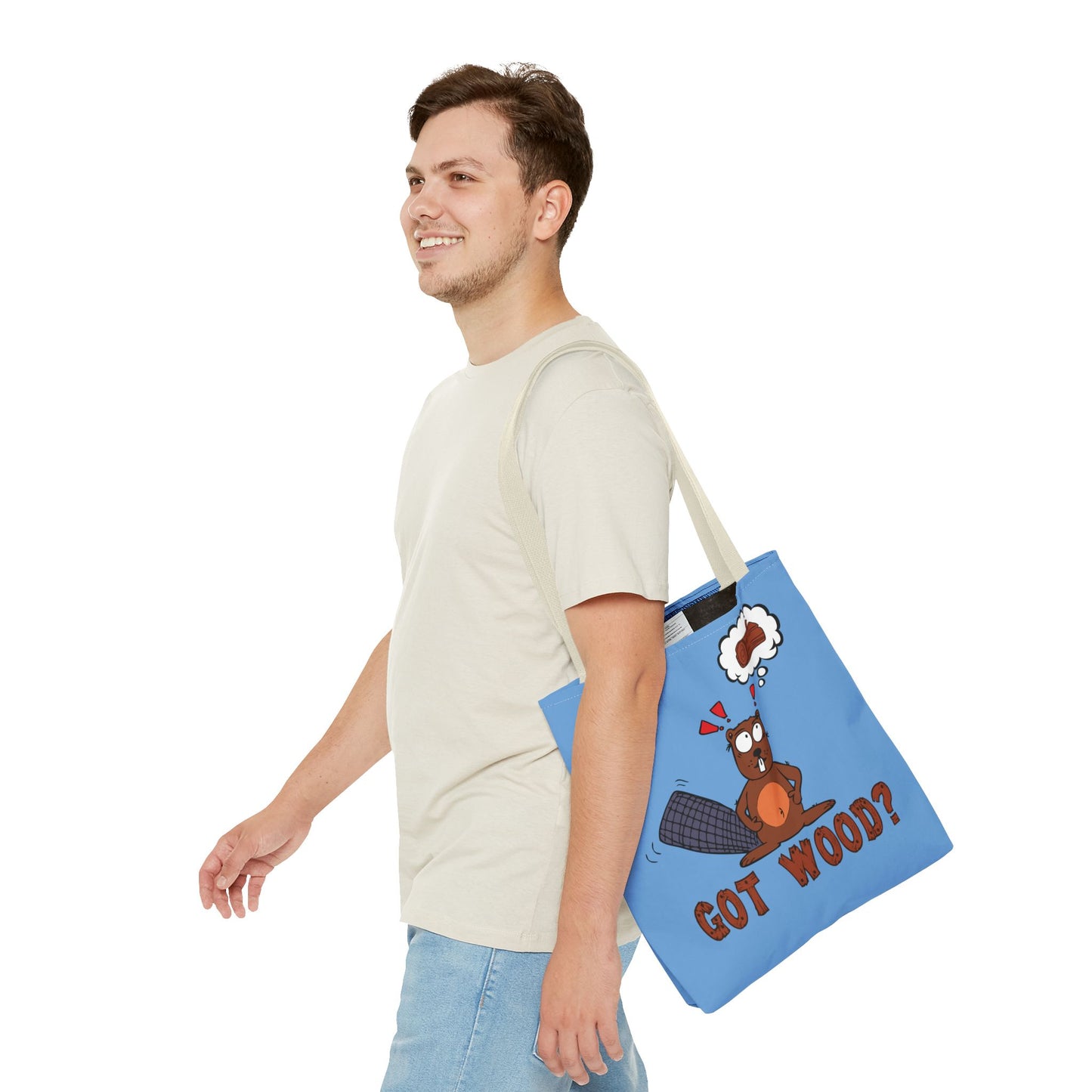 "Got Wood?" Beaver/I Love PNW Tote Bag (Our Original Art)