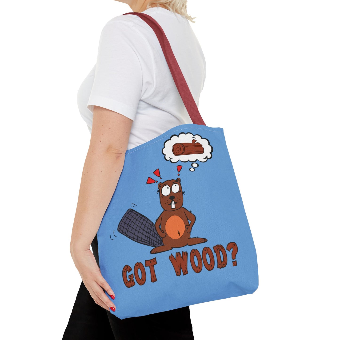 "Got Wood?" Beaver/I Love PNW Tote Bag (Our Original Art)