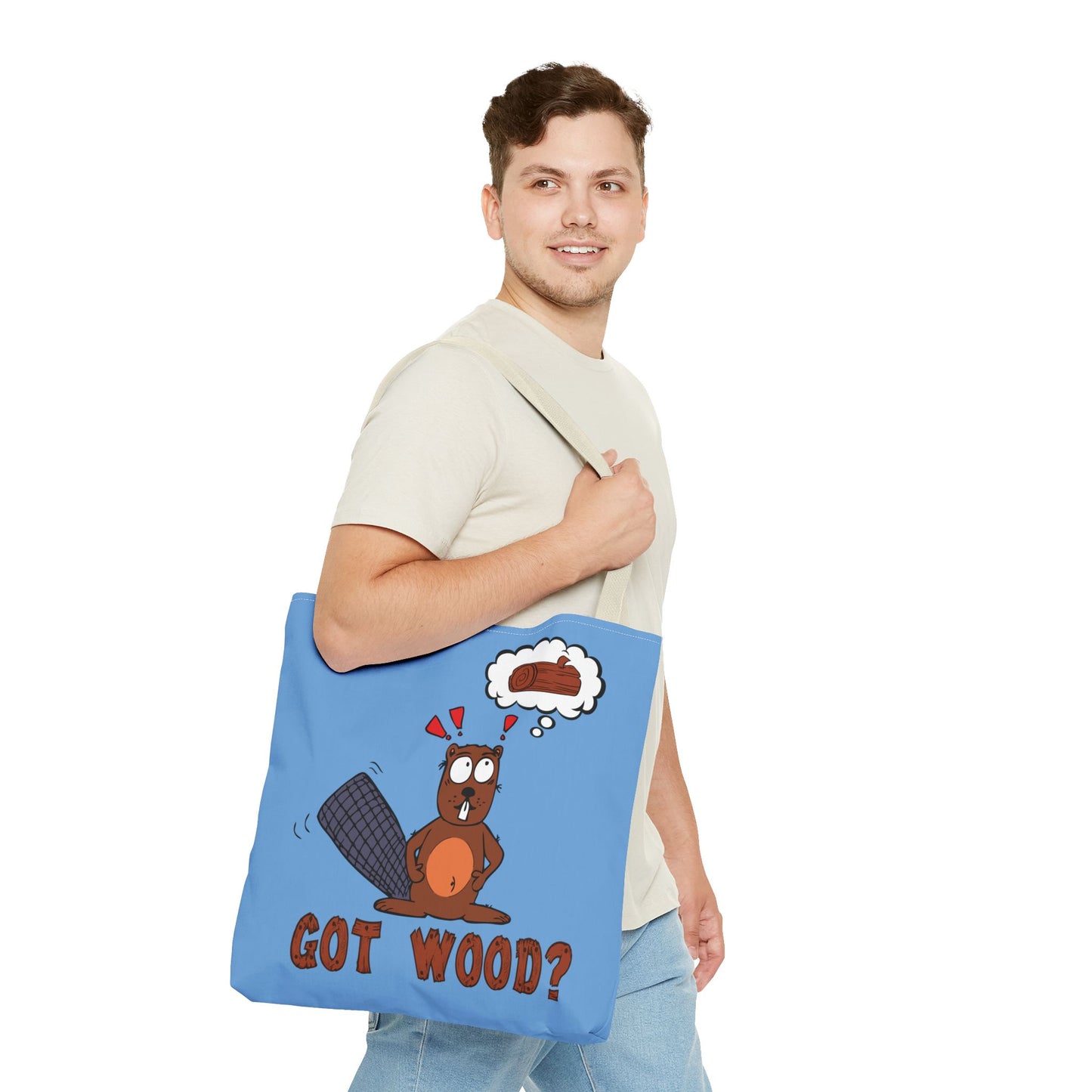 "Got Wood?" Beaver/I Love PNW Tote Bag (Our Original Art)
