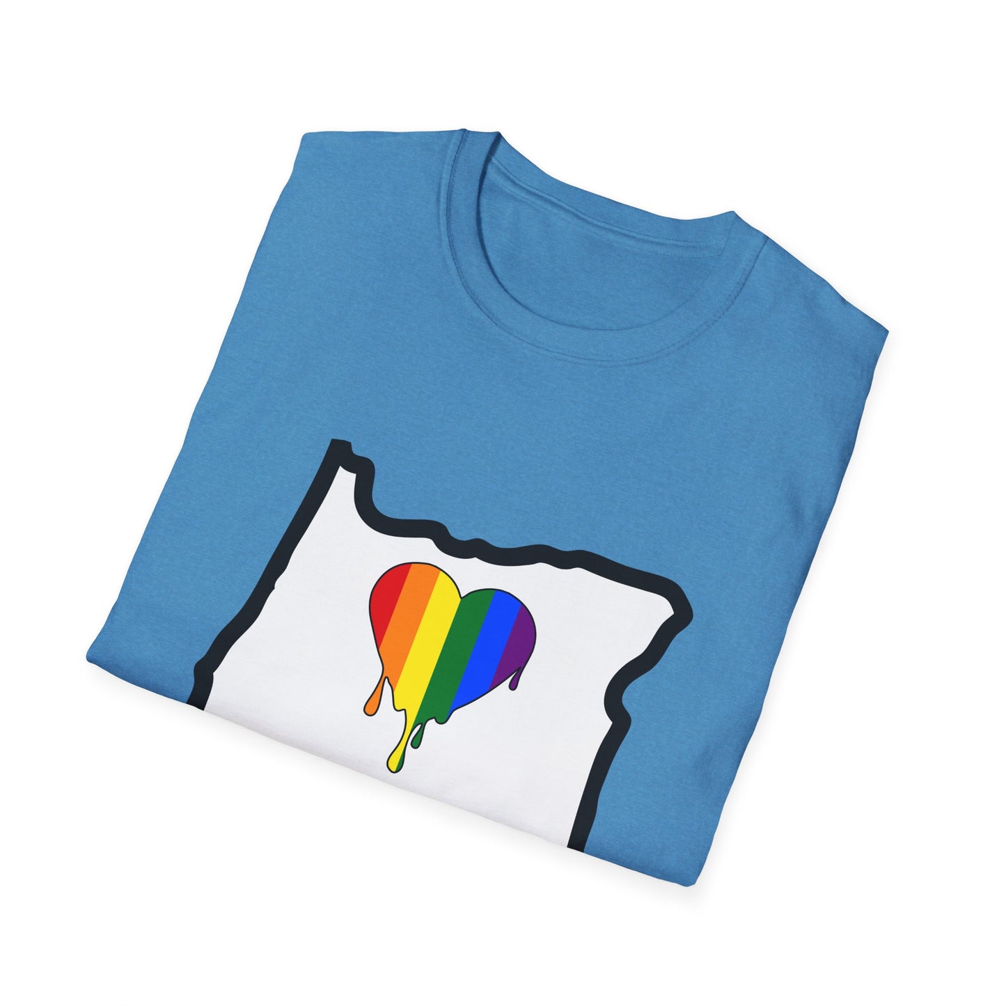 Oregon Pride Tee Shirt (Pride Flag)