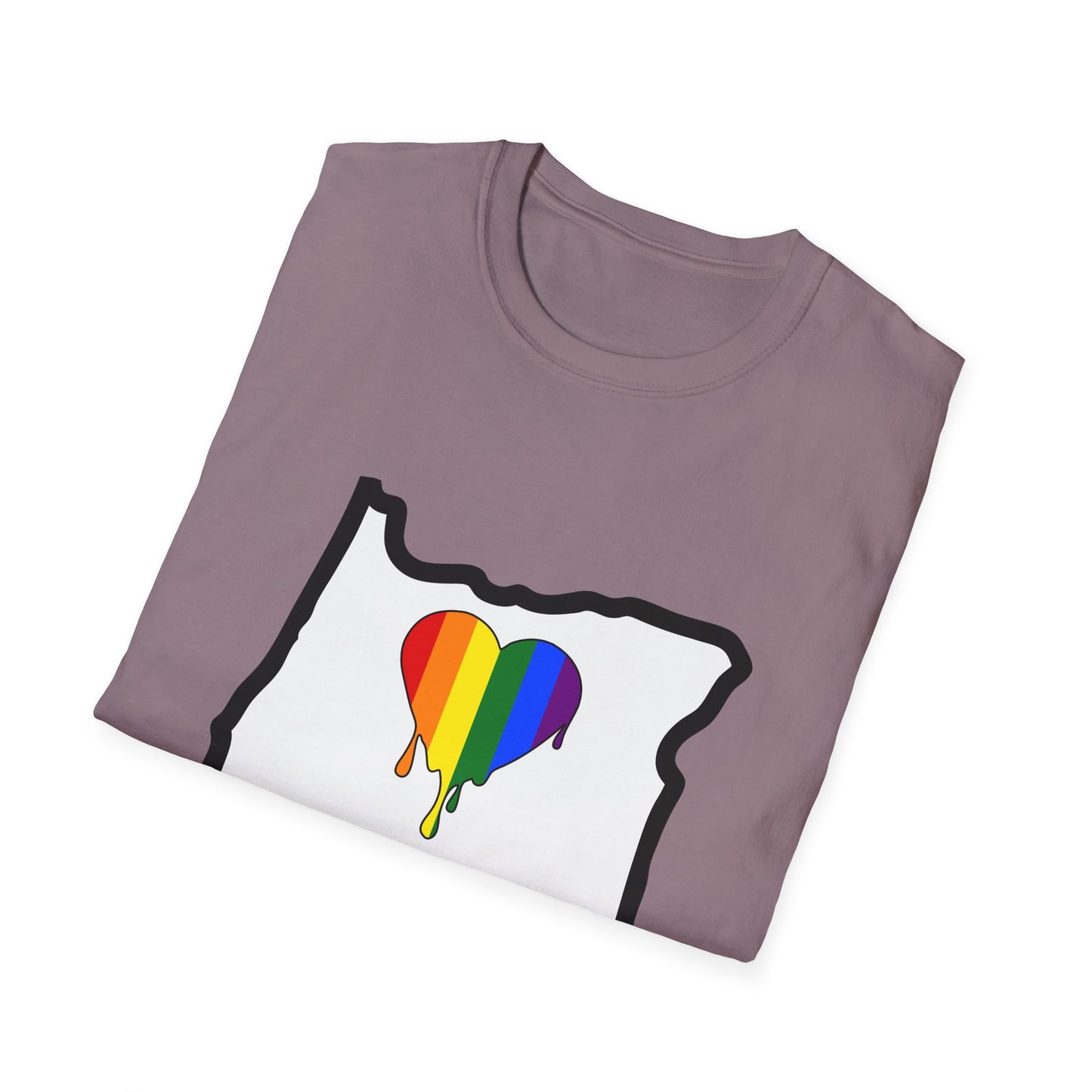 Oregon Pride Tee Shirt (Pride Flag)