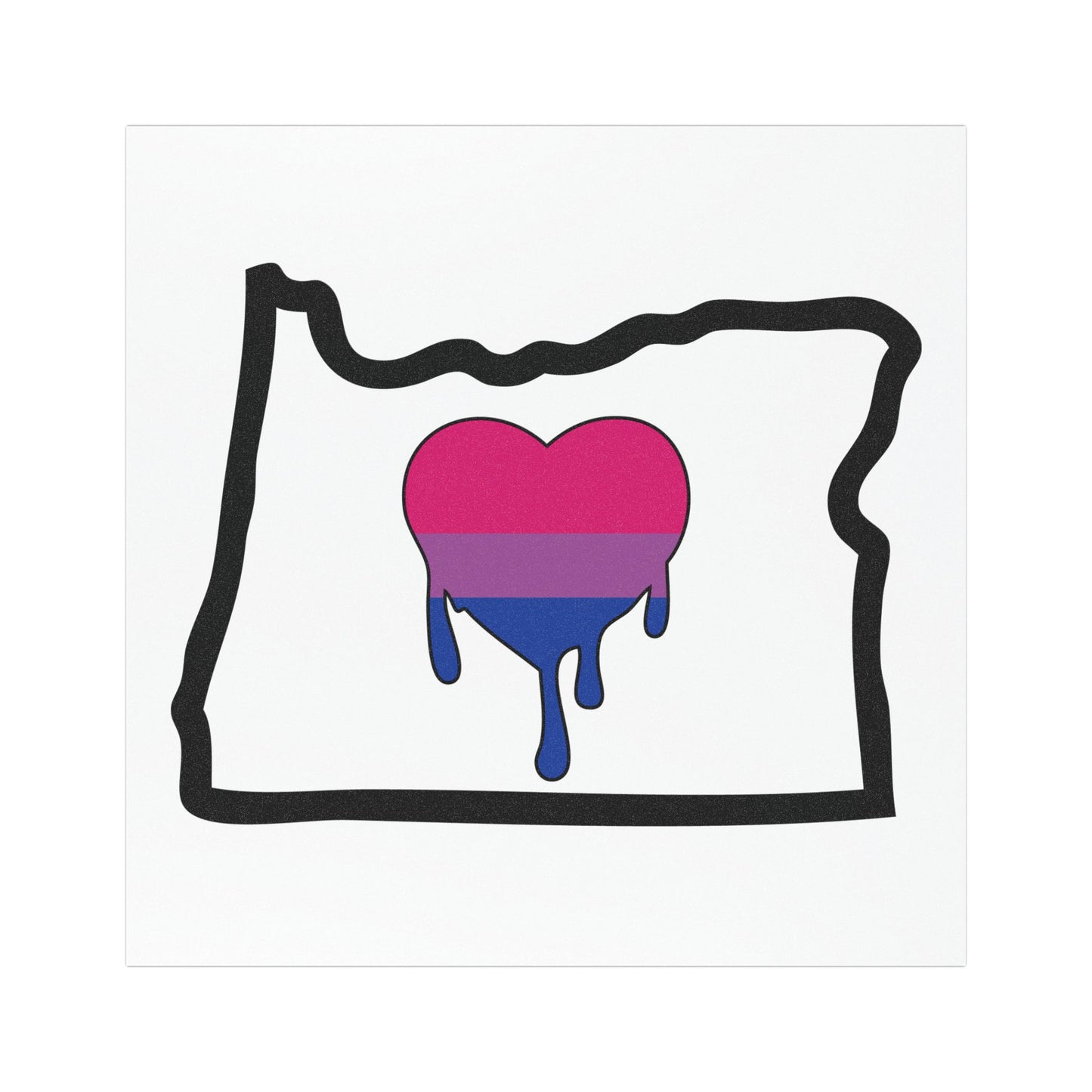 Oregon Pride Bi Flag Car Magnet