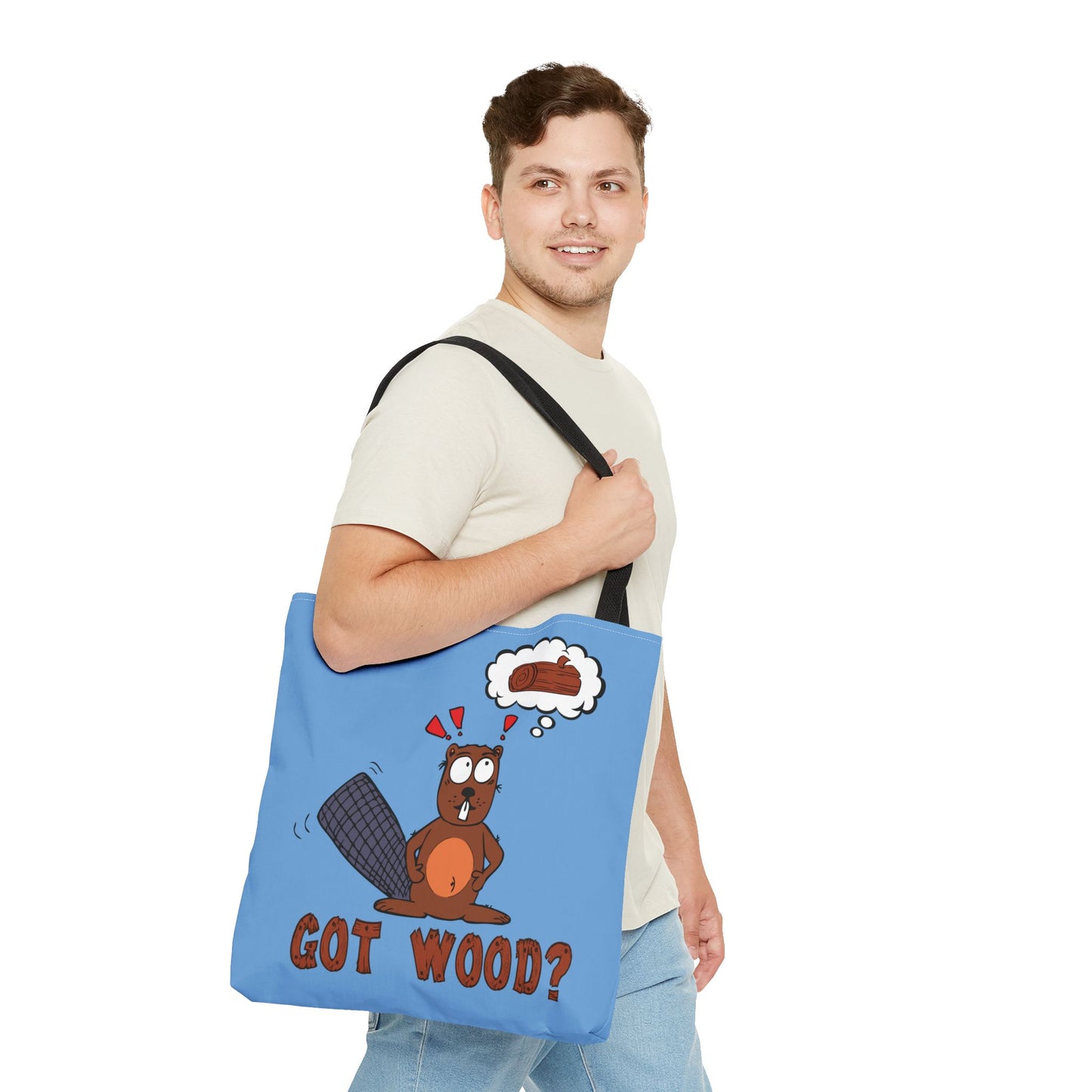 "Got Wood?" Beaver/I Love PNW Tote Bag (Our Original Art)