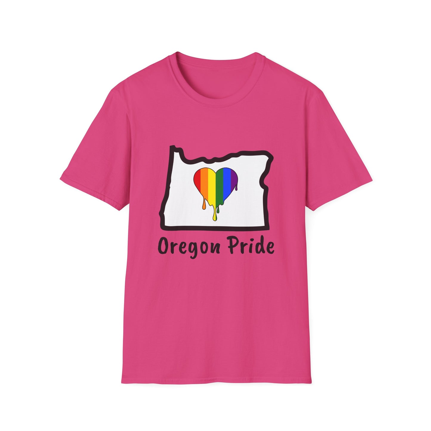 Oregon Pride Tee Shirt (Pride Flag)