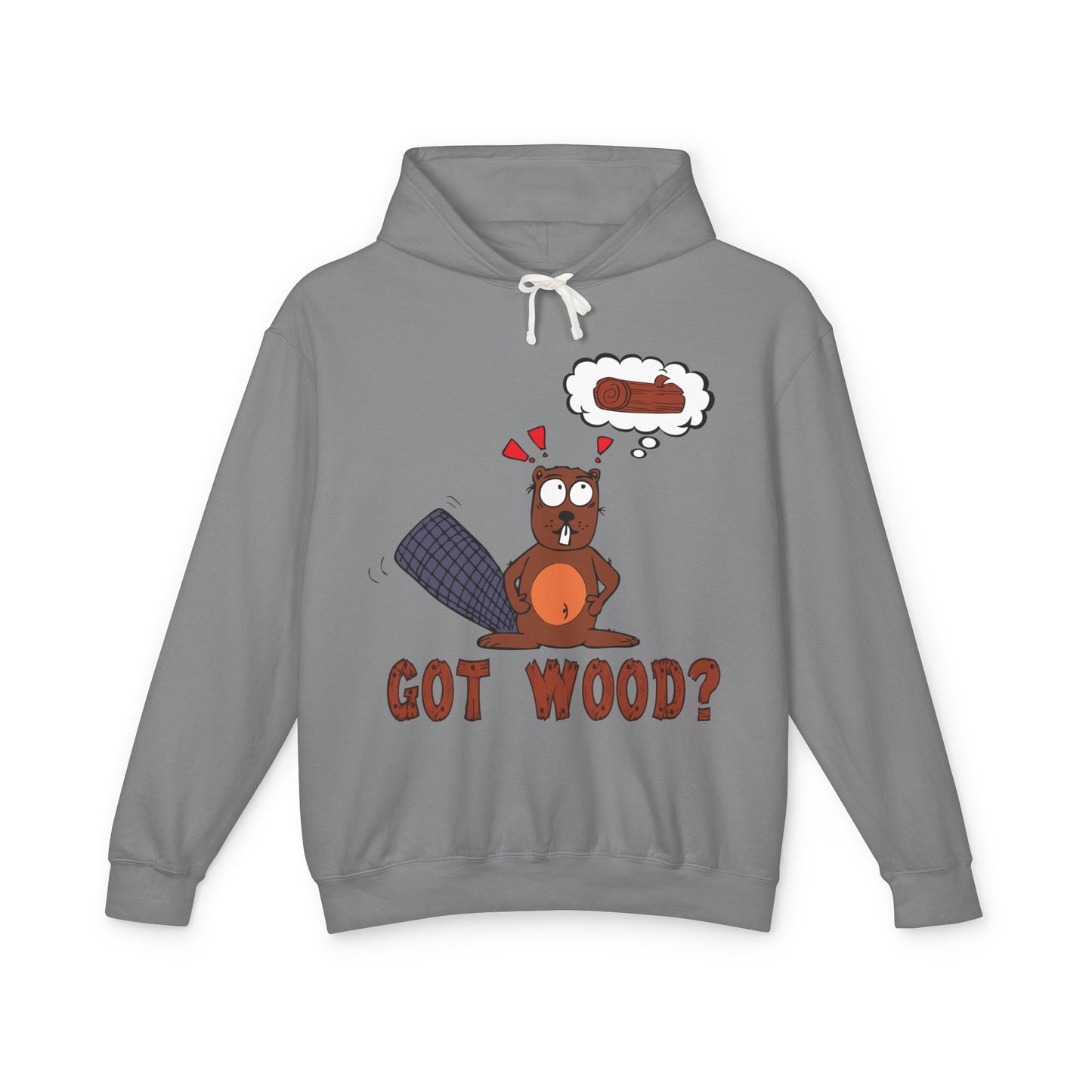 "Got Wood?" Beaver/PNW Unisex Hooded Sweatshirt (Original Art)
