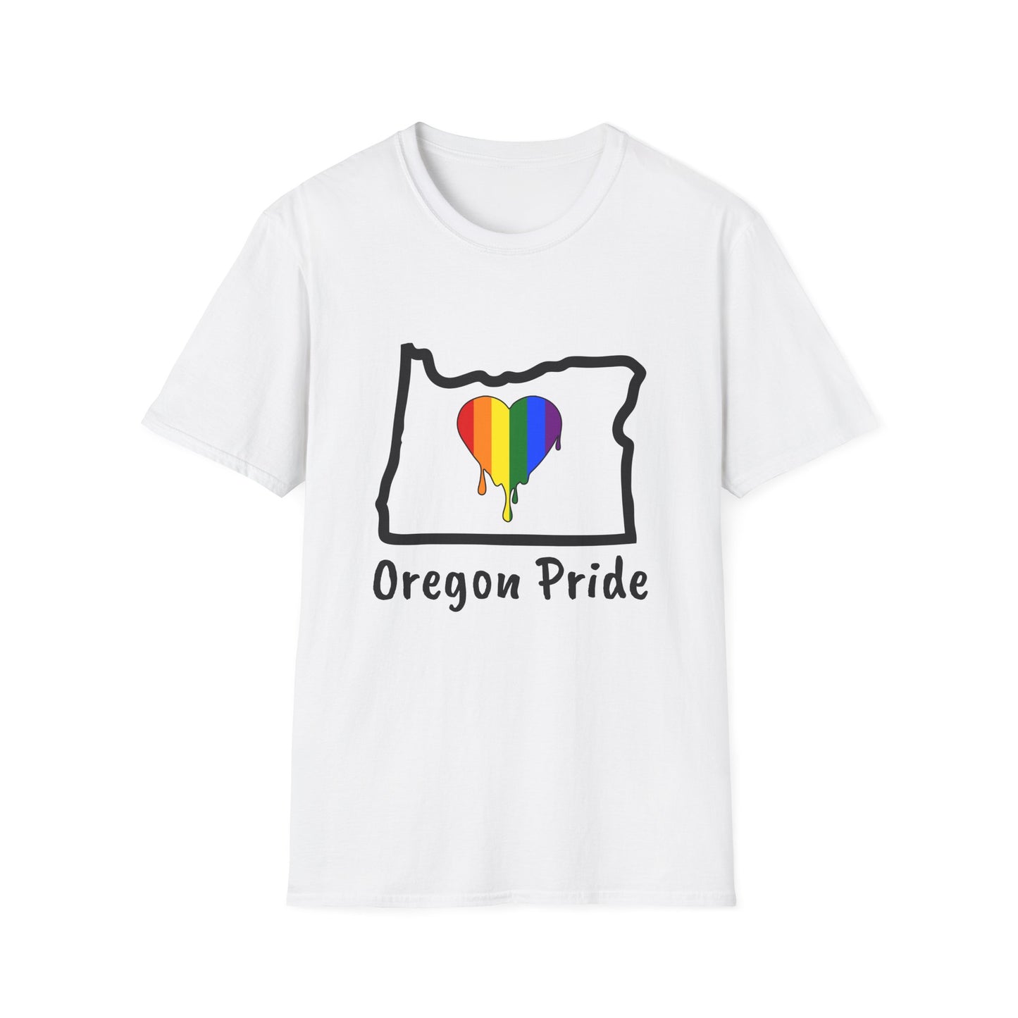 Oregon Pride Tee Shirt (Pride Flag)