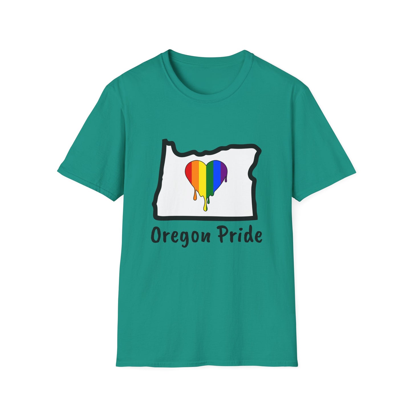 Oregon Pride Tee Shirt (Pride Flag)