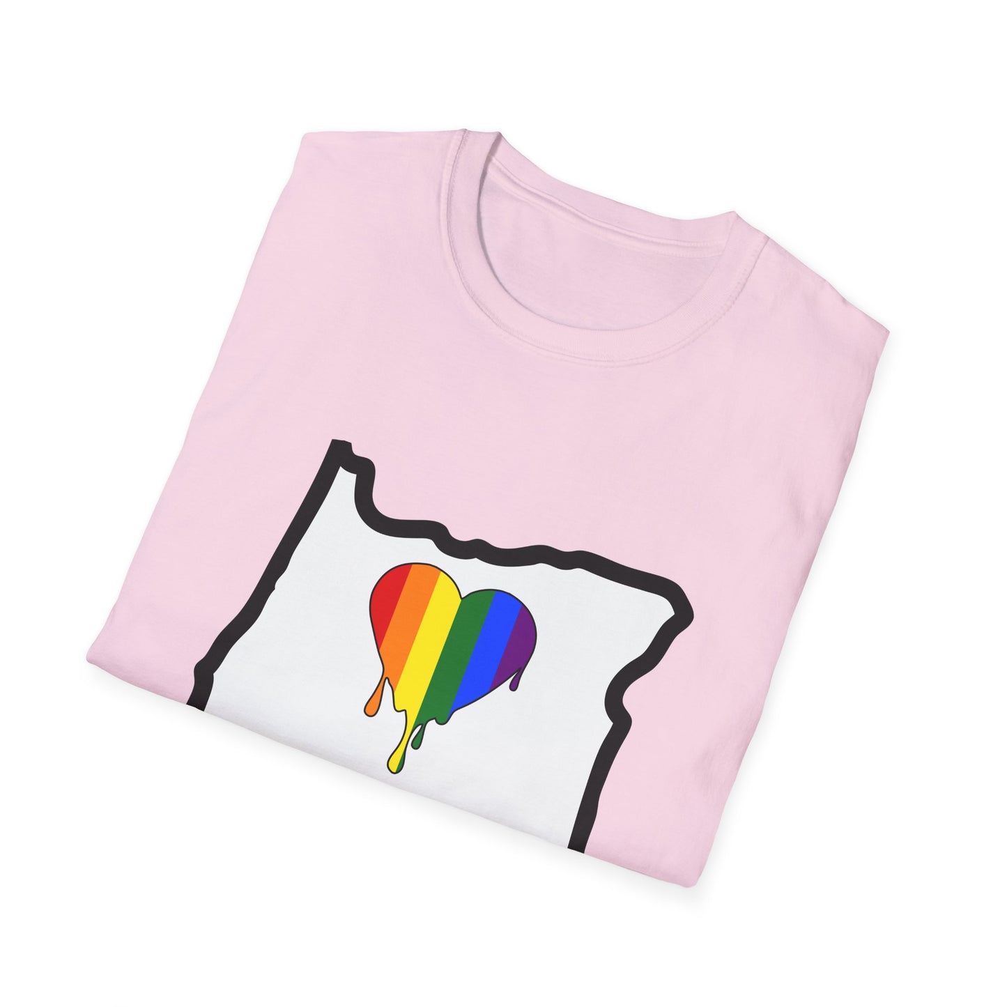 Oregon Pride Tee Shirt (Pride Flag)