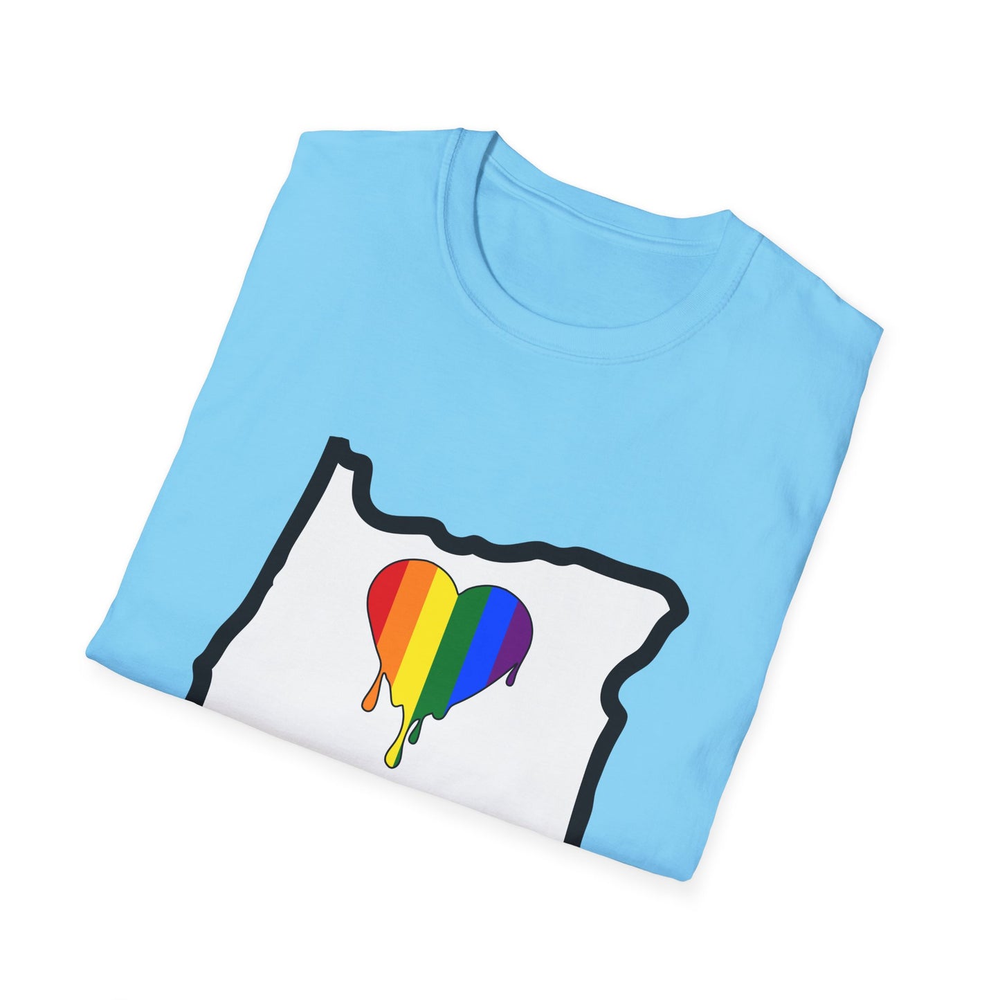 Oregon Pride Tee Shirt (Pride Flag)