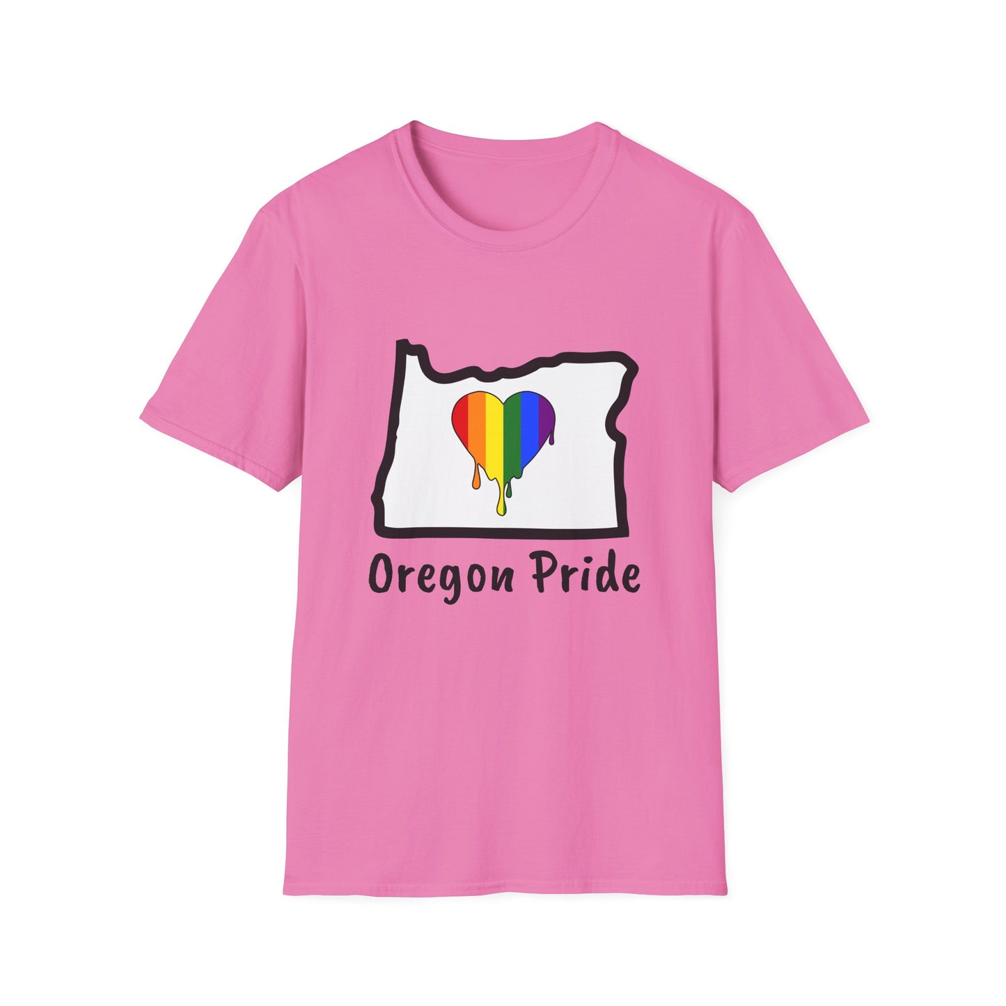 Oregon Pride Tee Shirt (Pride Flag)
