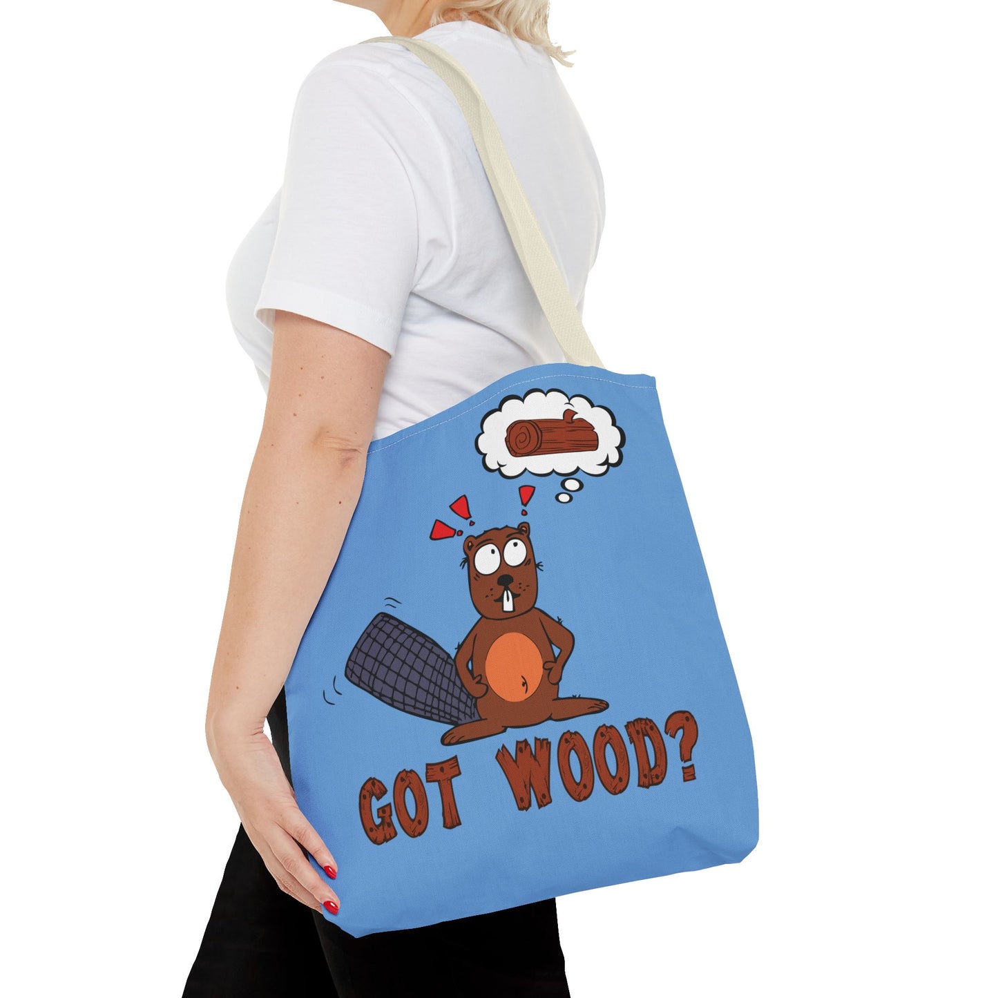"Got Wood?" Beaver/I Love PNW Tote Bag (Our Original Art)