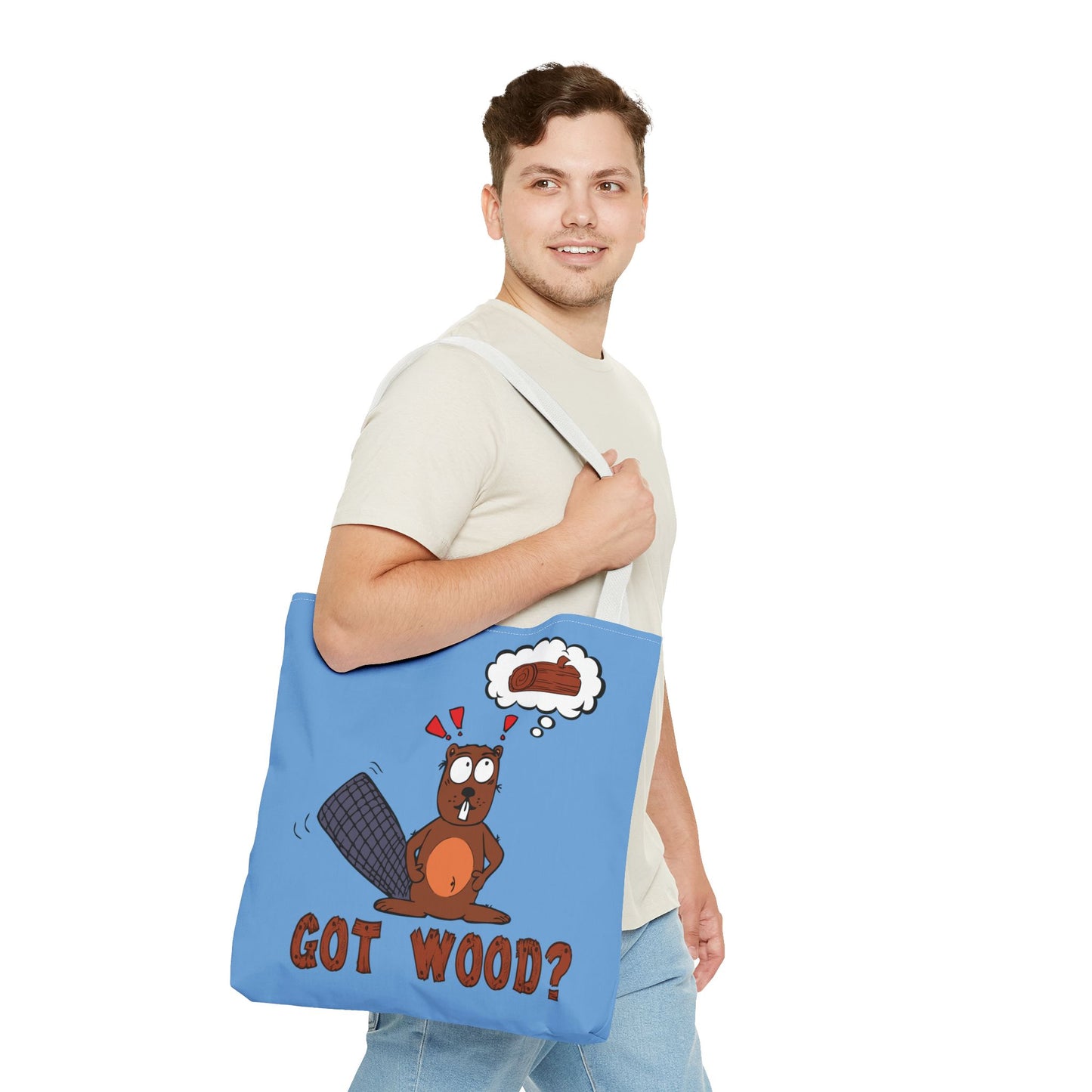 "Got Wood?" Beaver/I Love PNW Tote Bag (Our Original Art)