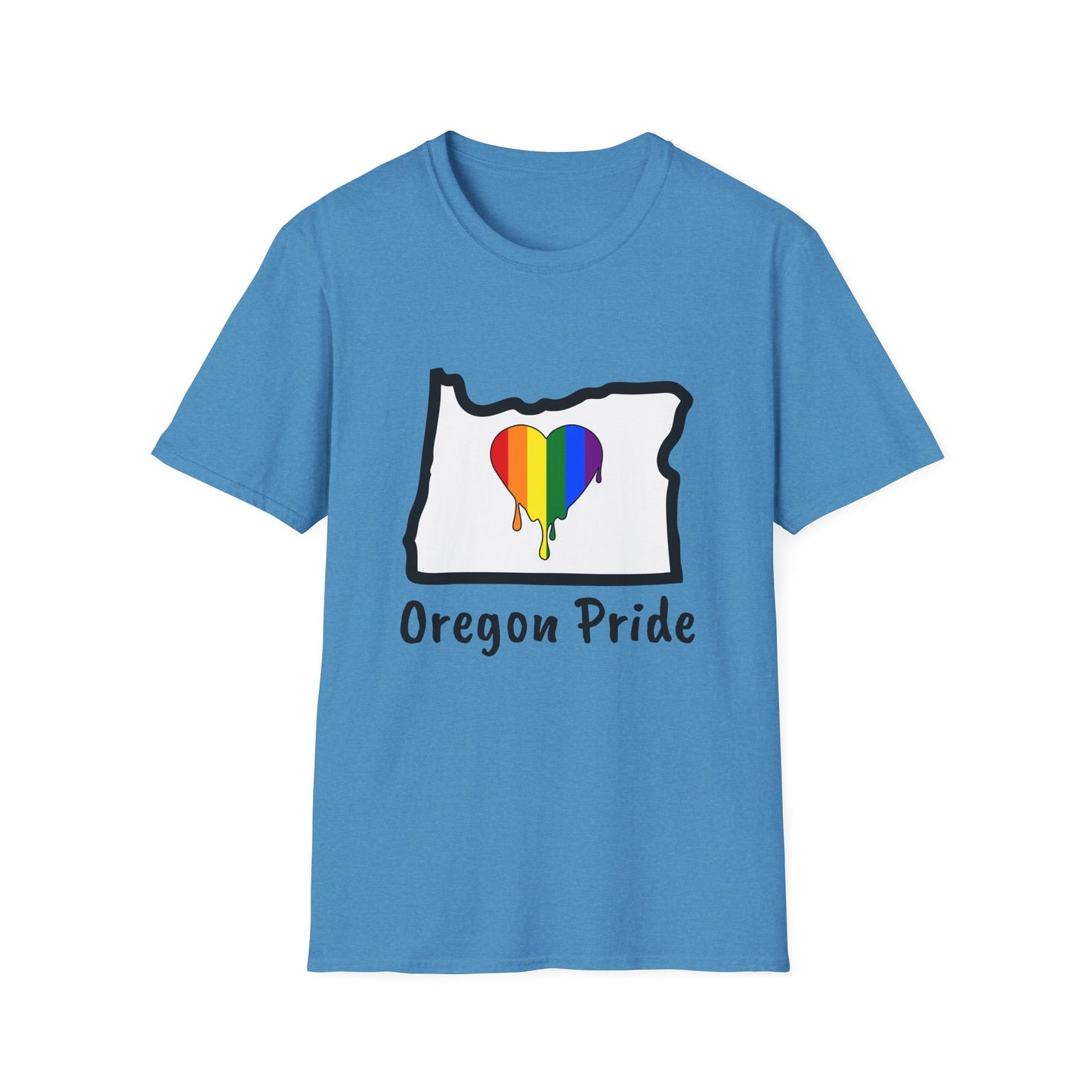 Oregon Pride Tee Shirt (Pride Flag)