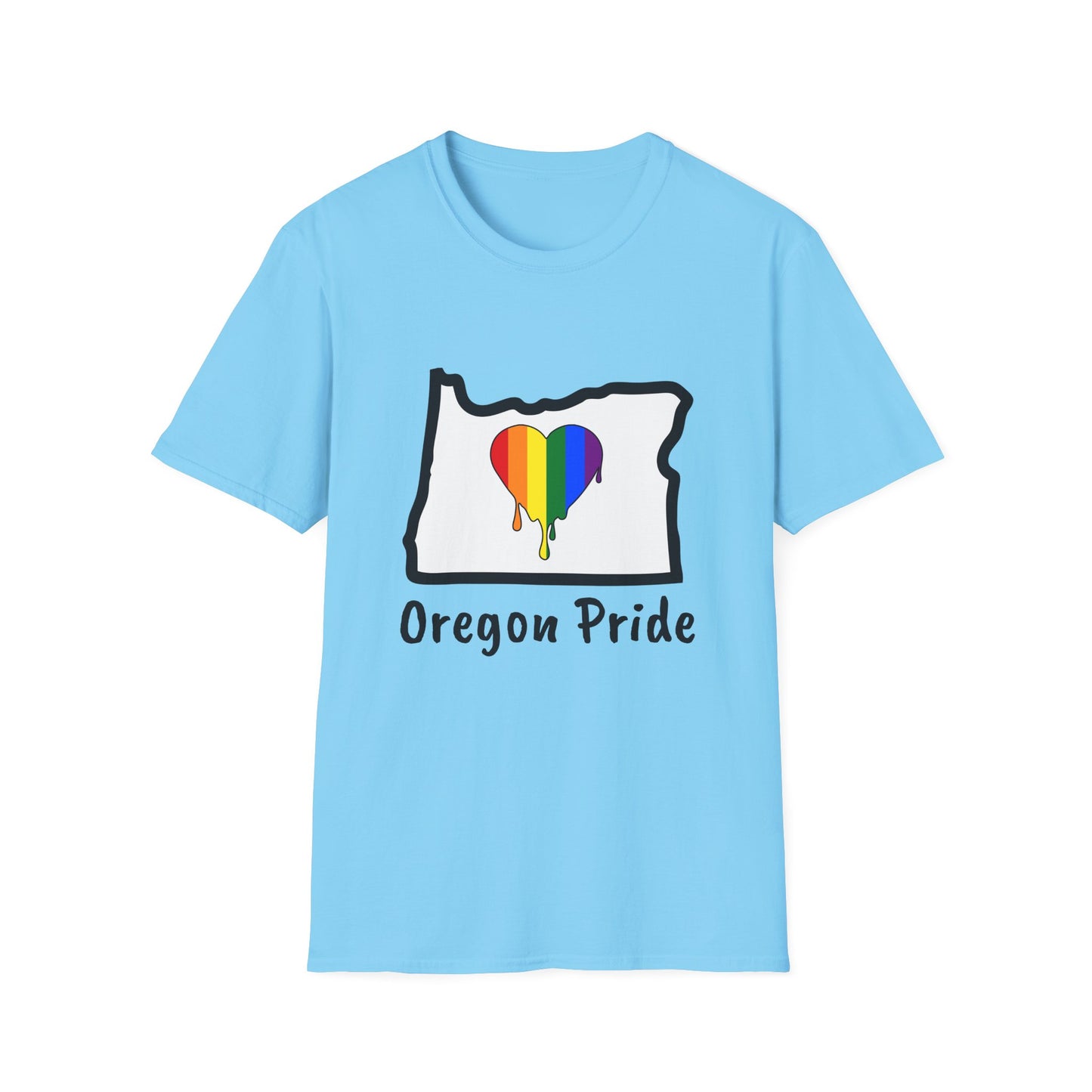 Oregon Pride Tee Shirt (Pride Flag)