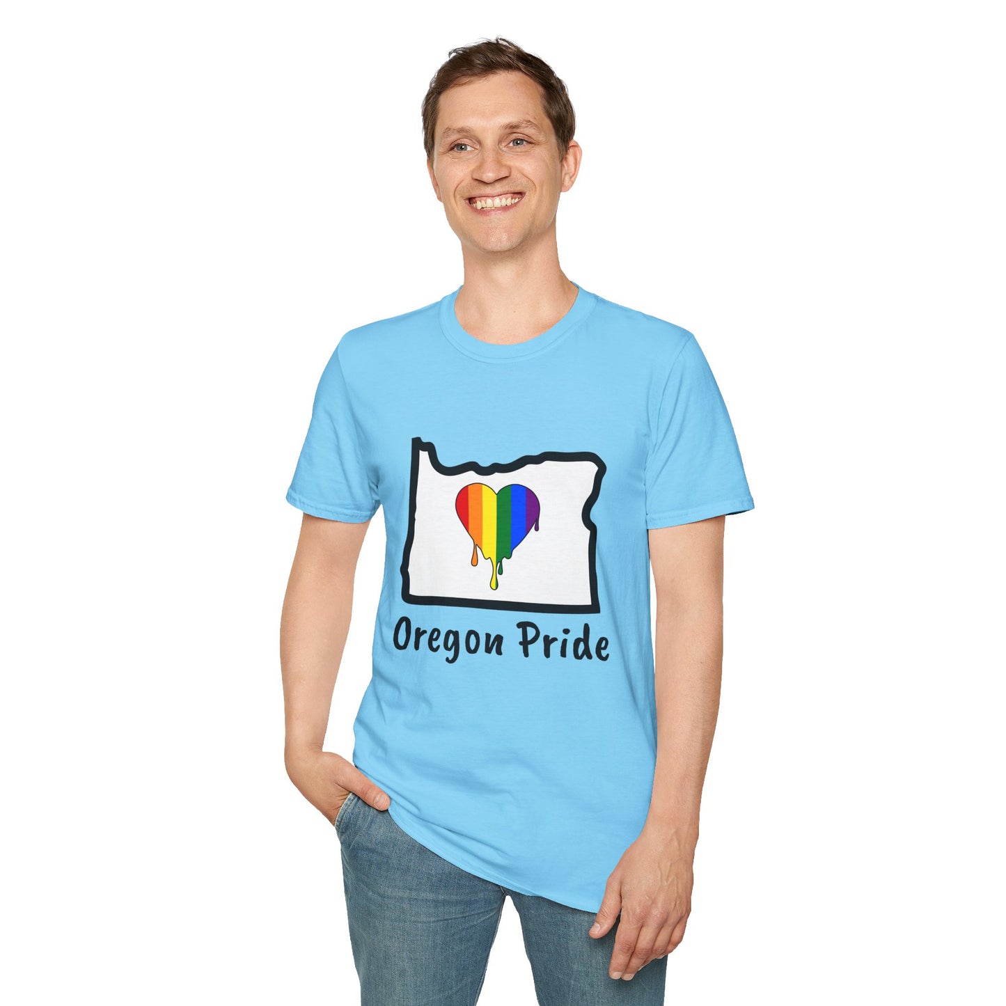 Oregon Pride Tee Shirt (Pride Flag)