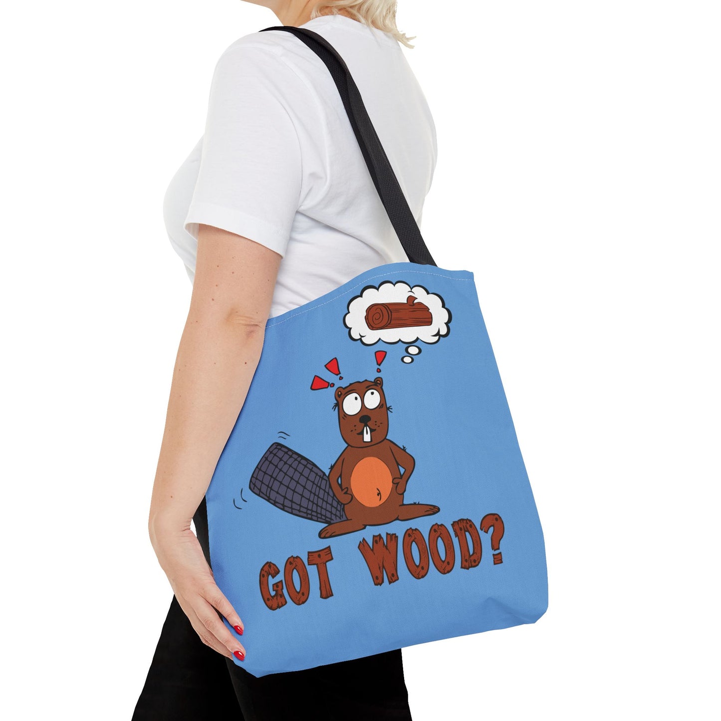 "Got Wood?" Beaver/I Love PNW Tote Bag (Our Original Art)