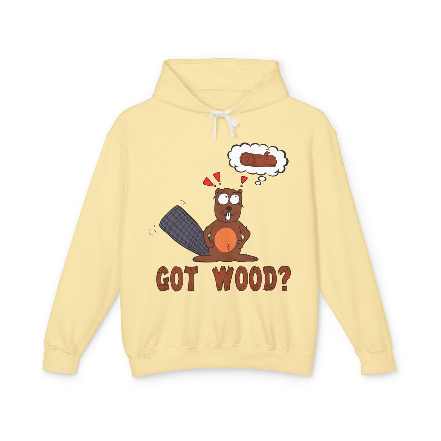 "Got Wood?" Beaver/PNW Unisex Hooded Sweatshirt (Original Art)
