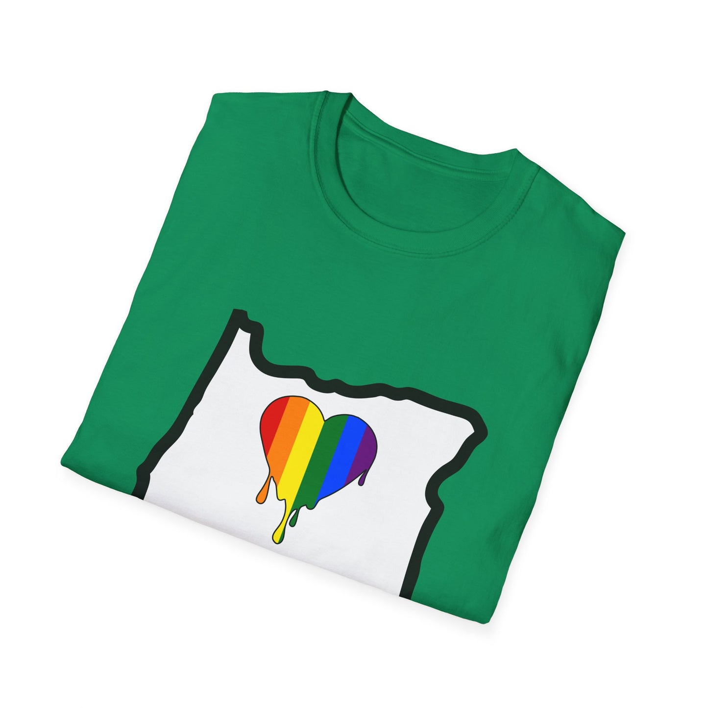 Oregon Pride Tee Shirt (Pride Flag)