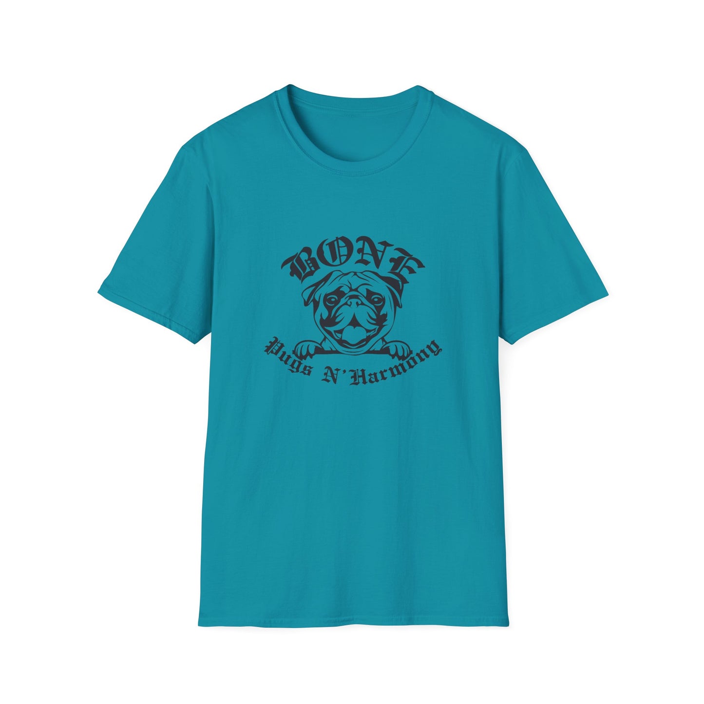 "Bone Pugs N' Harmony" Tee Shirt (Black Outline)