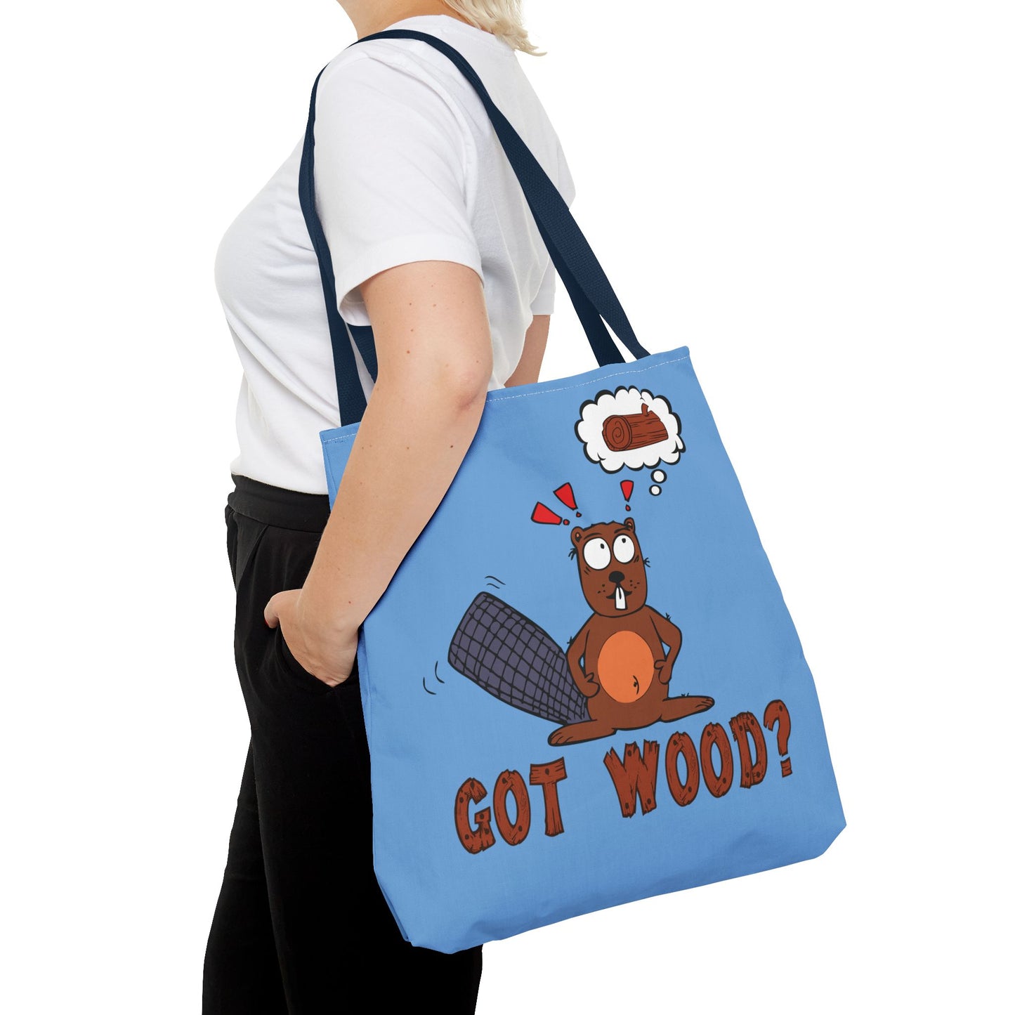 "Got Wood?" Beaver/I Love PNW Tote Bag (Our Original Art)