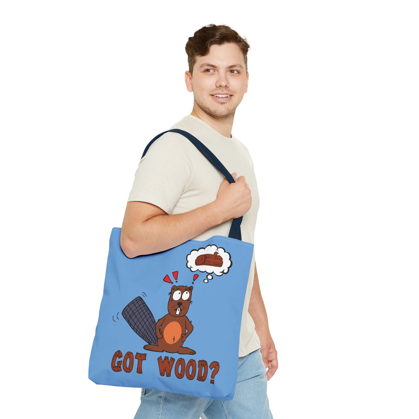 "Got Wood?" Beaver/I Love PNW Tote Bag (Our Original Art)