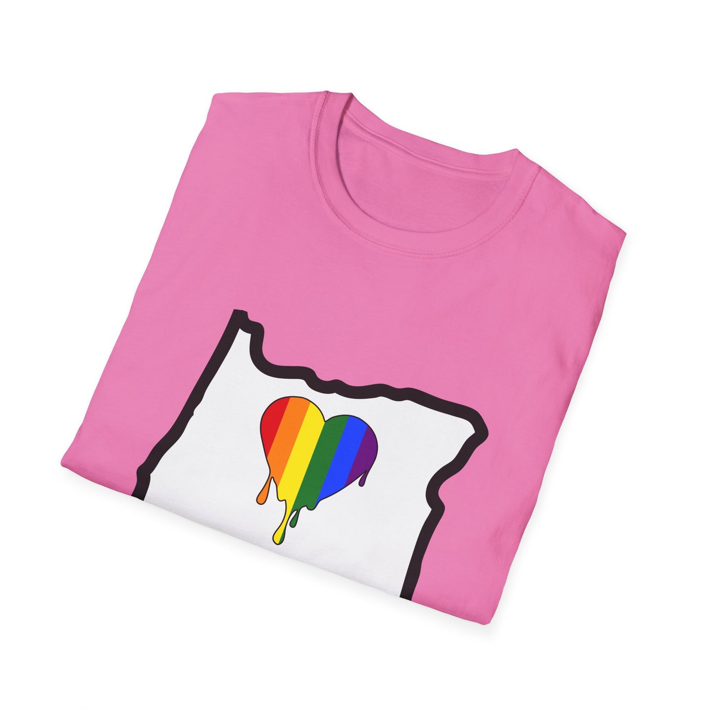 Oregon Pride Tee Shirt (Pride Flag)