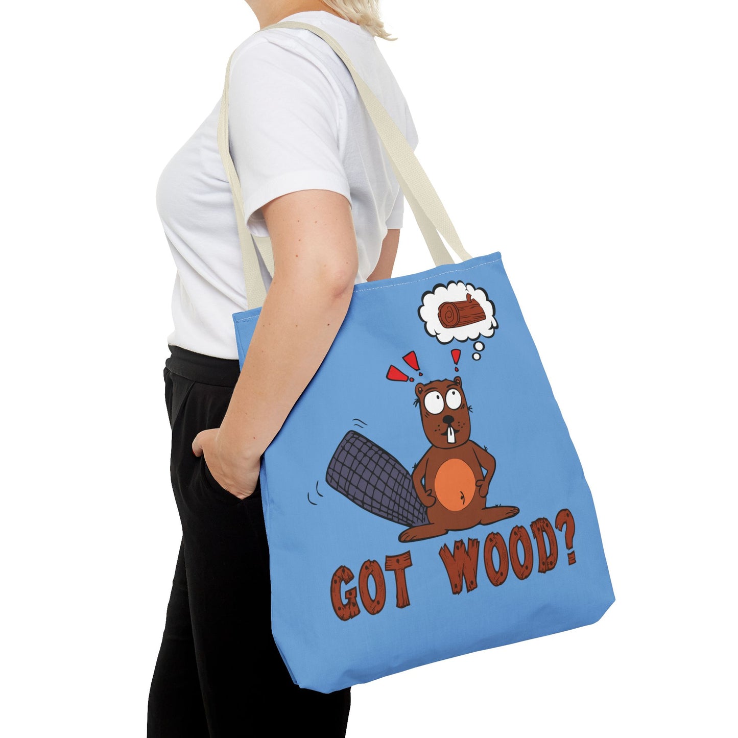 "Got Wood?" Beaver/I Love PNW Tote Bag (Our Original Art)