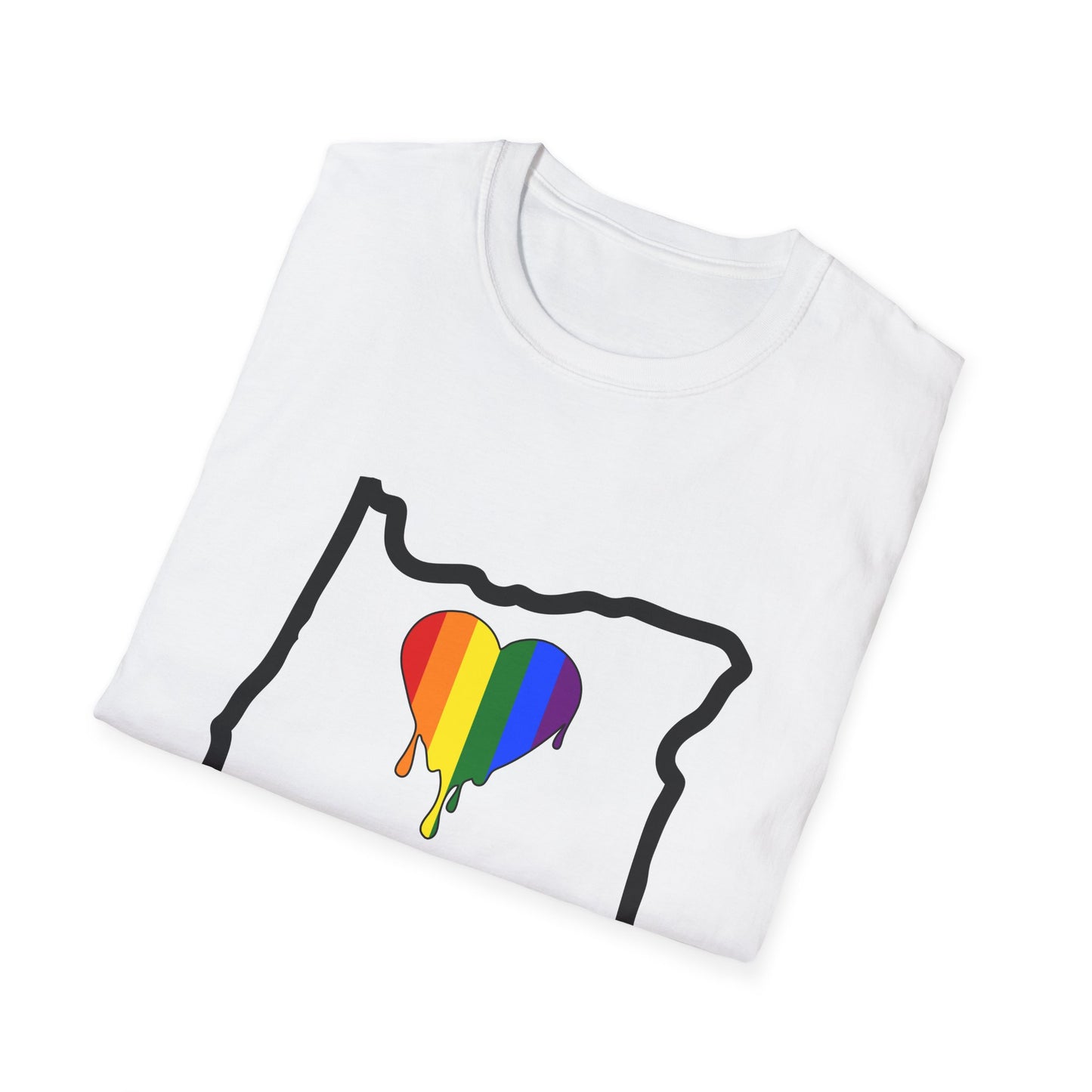 Oregon Pride Tee Shirt (Pride Flag)