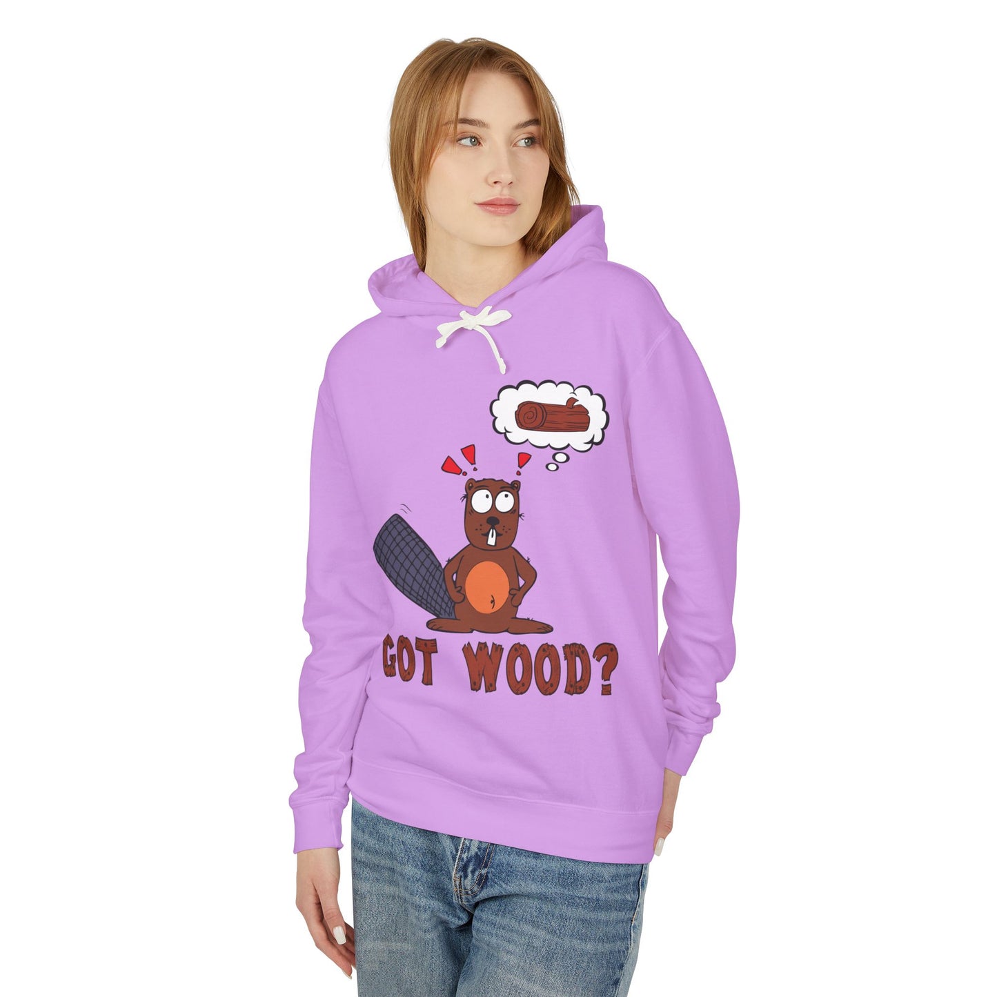 "Got Wood?" Beaver/PNW Unisex Hooded Sweatshirt (Original Art)