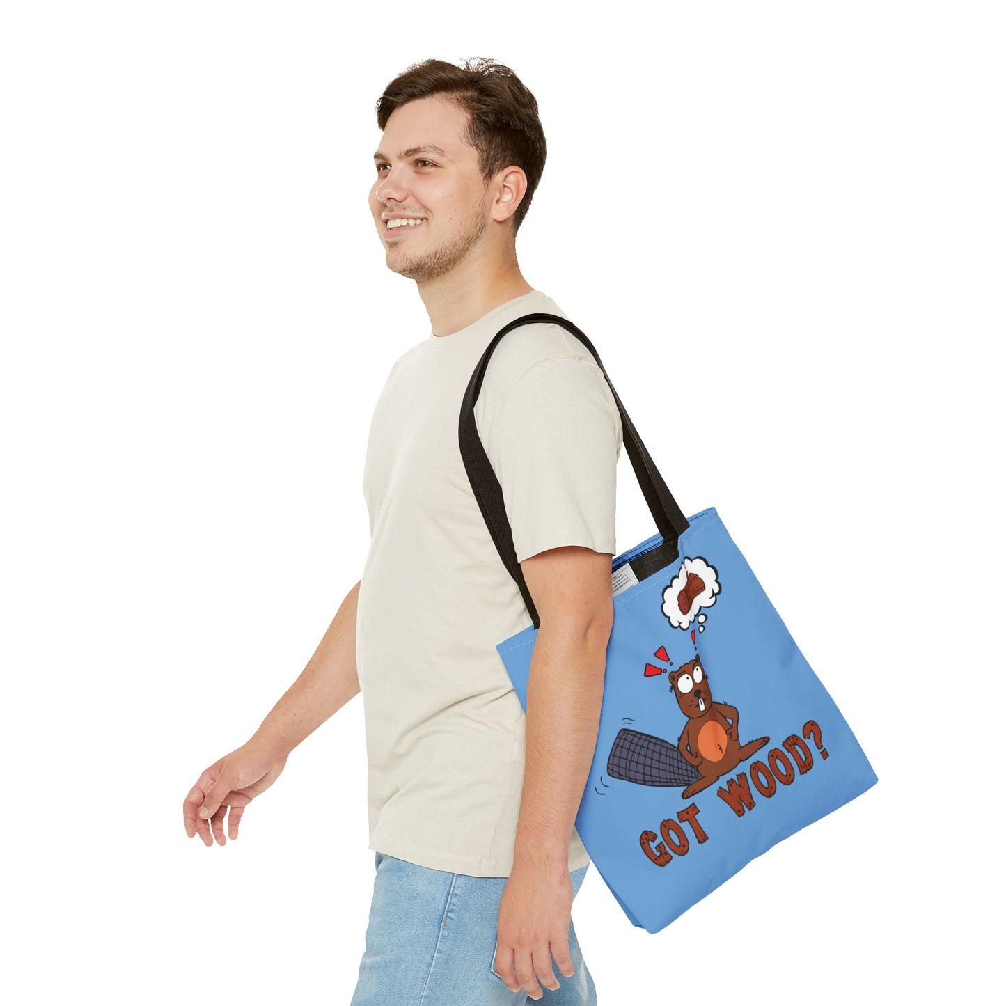 "Got Wood?" Beaver/I Love PNW Tote Bag (Our Original Art)
