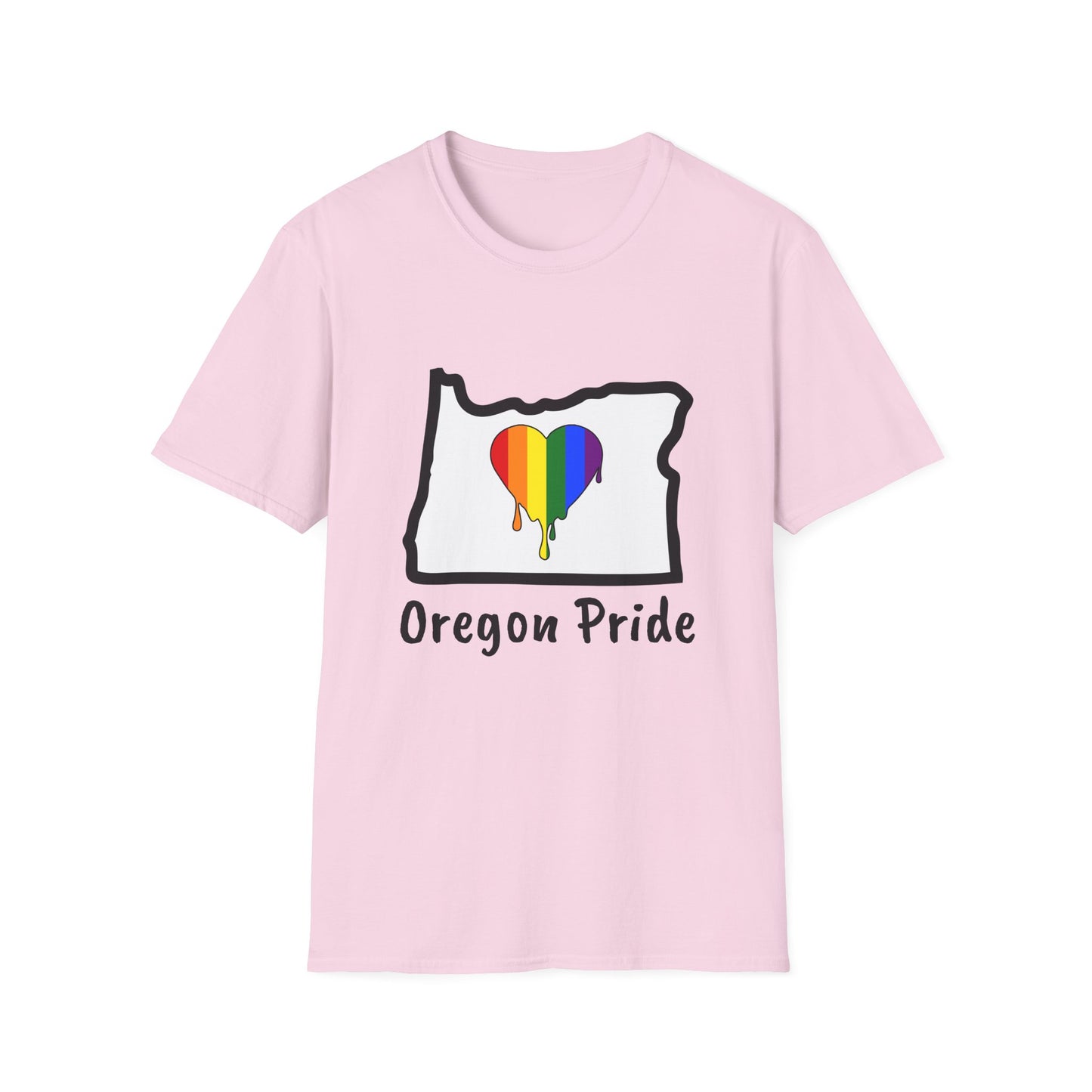 Oregon Pride Tee Shirt (Pride Flag)