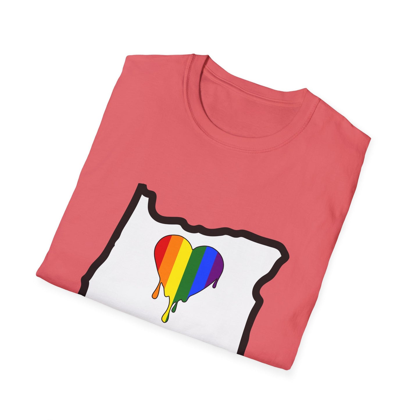Oregon Pride Tee Shirt (Pride Flag)
