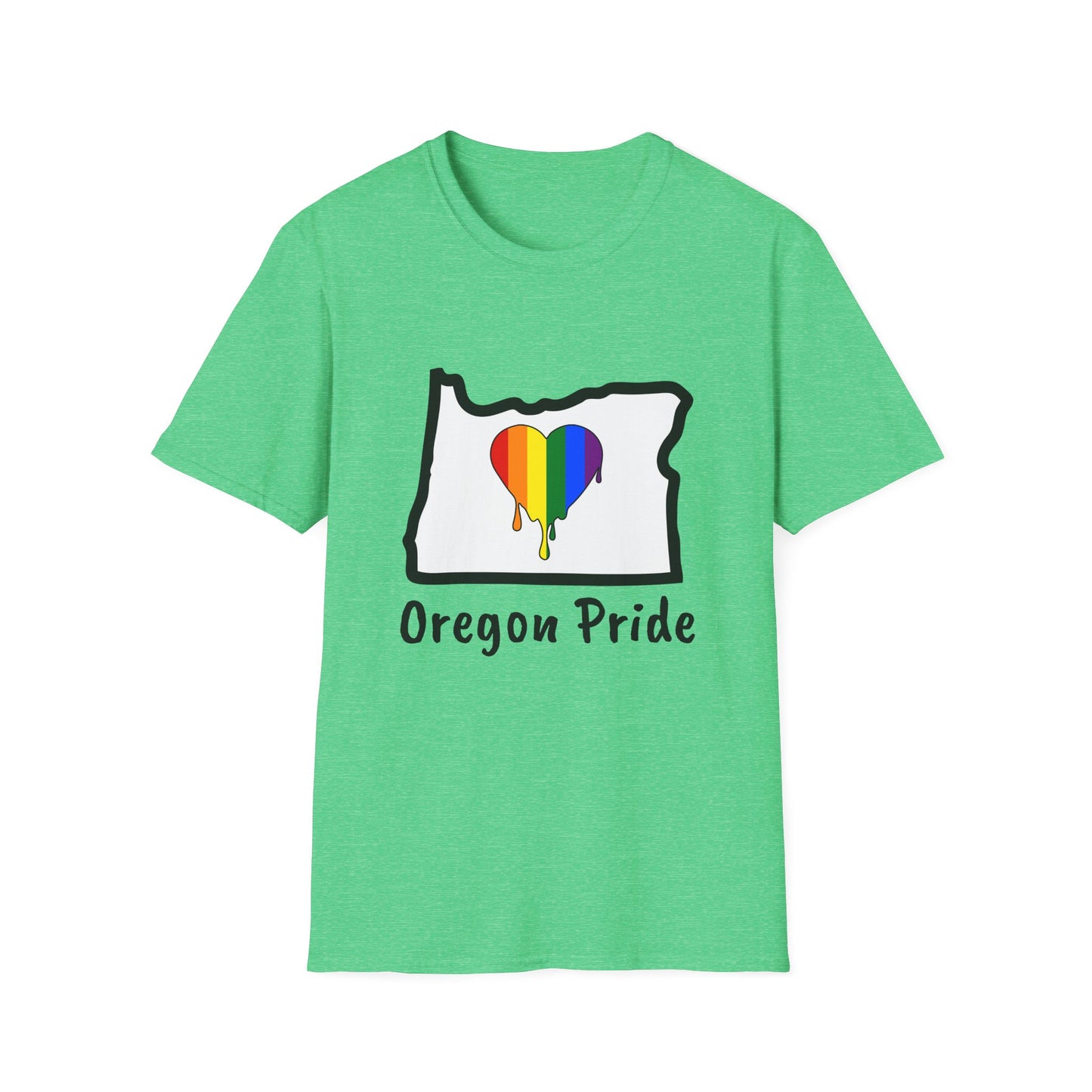 Oregon Pride Tee Shirt (Pride Flag)