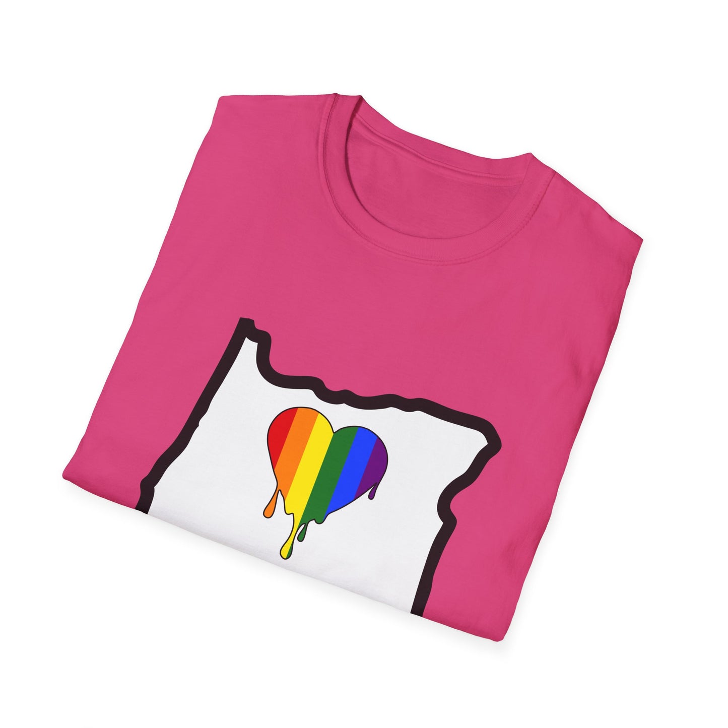 Oregon Pride Tee Shirt (Pride Flag)