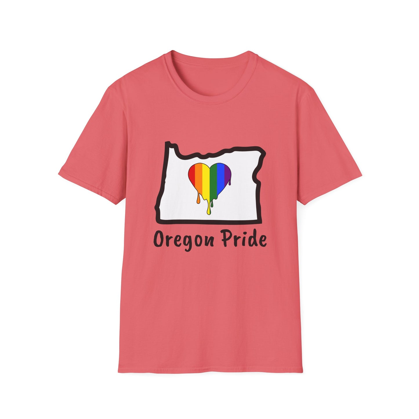 Oregon Pride Tee Shirt (Pride Flag)