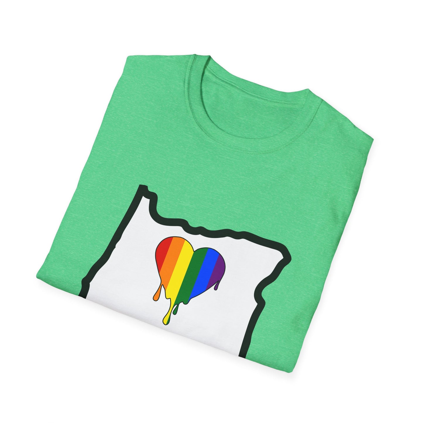 Oregon Pride Tee Shirt (Pride Flag)
