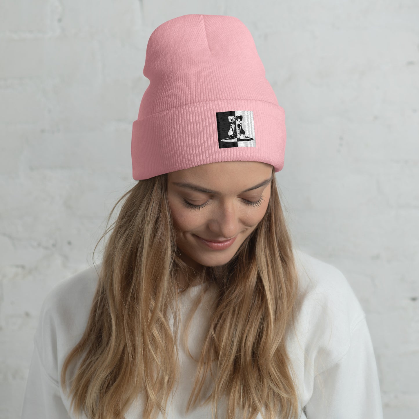 "Mirror Mirror" Original Art Cuffed Beanie