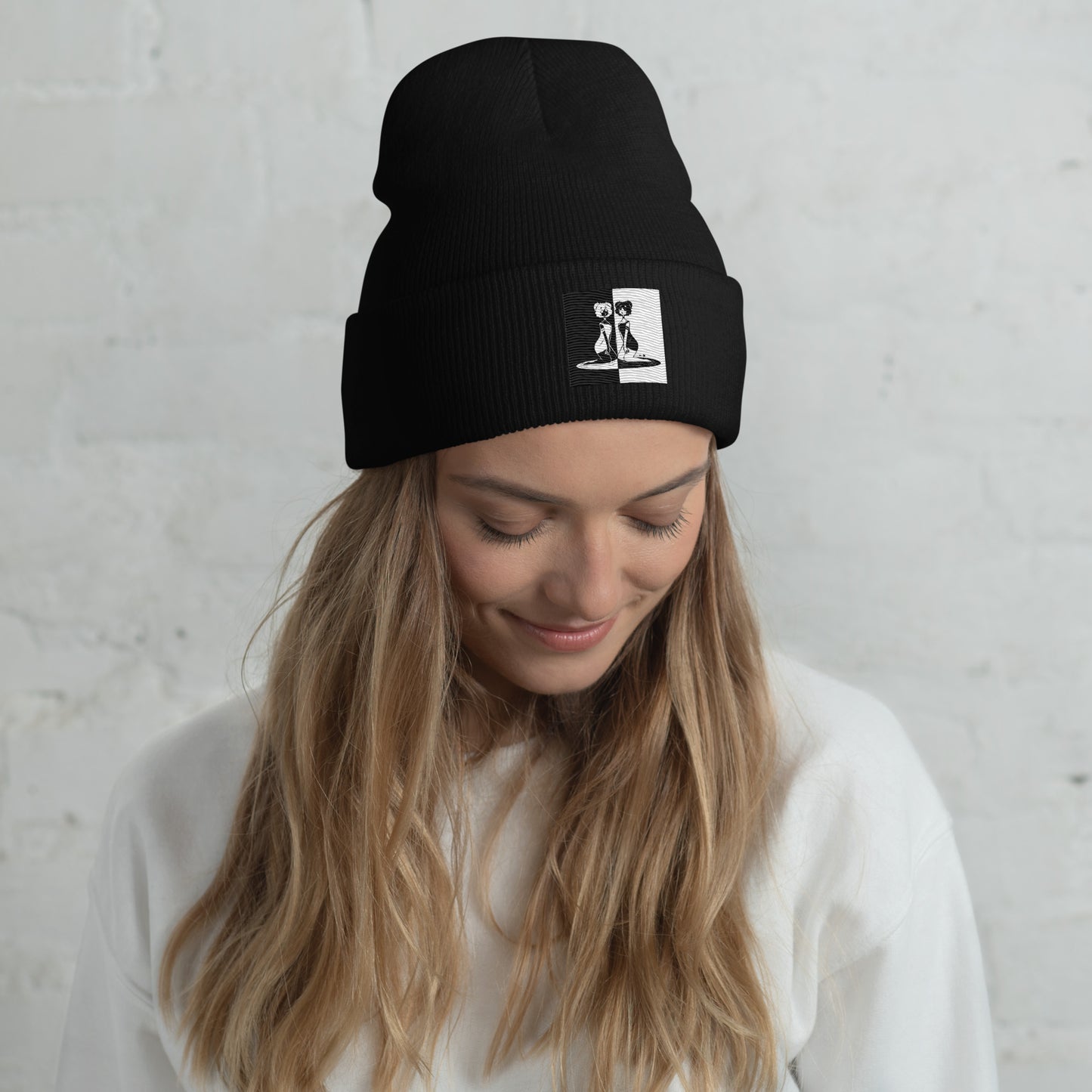 "Mirror Mirror" Original Art Cuffed Beanie