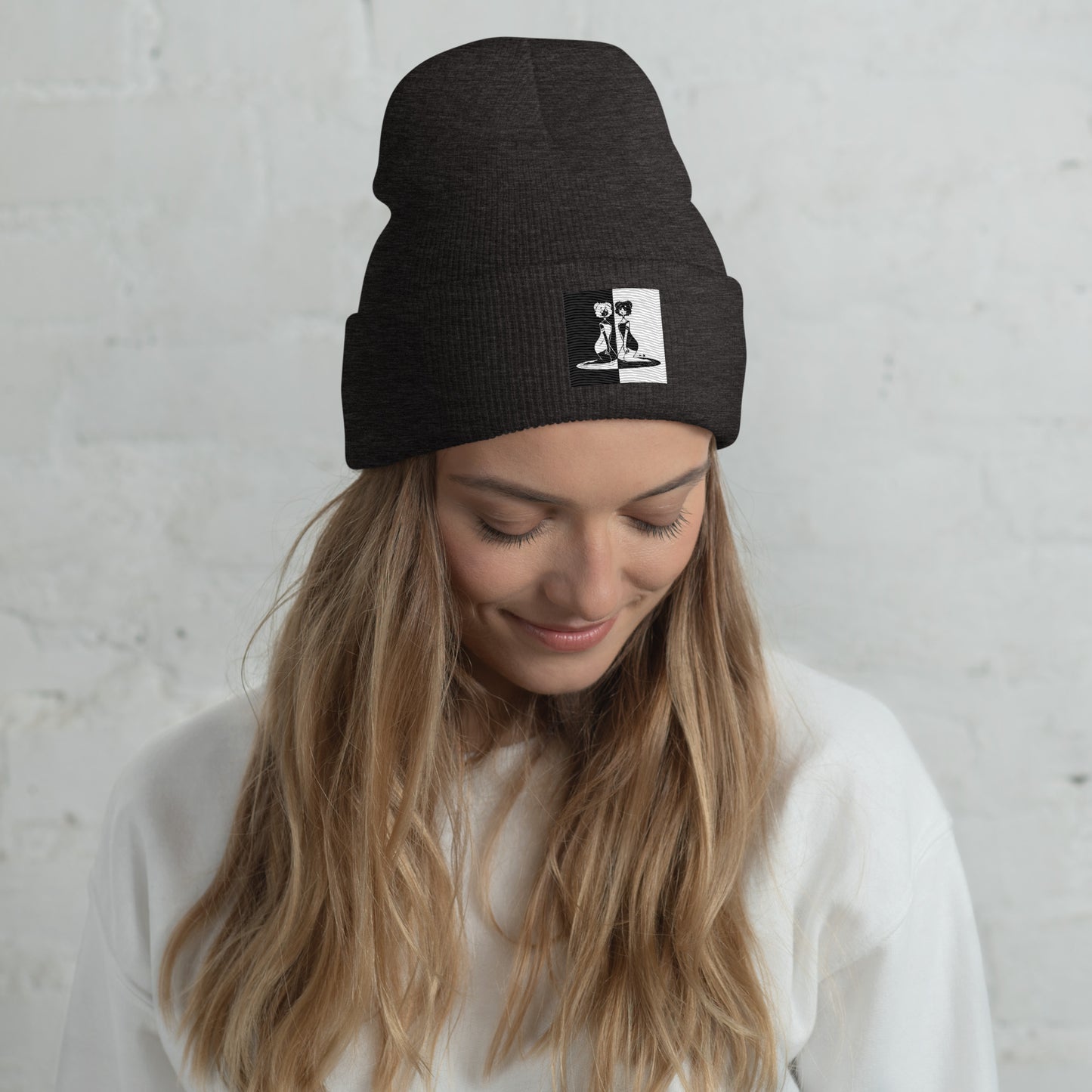 "Mirror Mirror" Original Art Cuffed Beanie