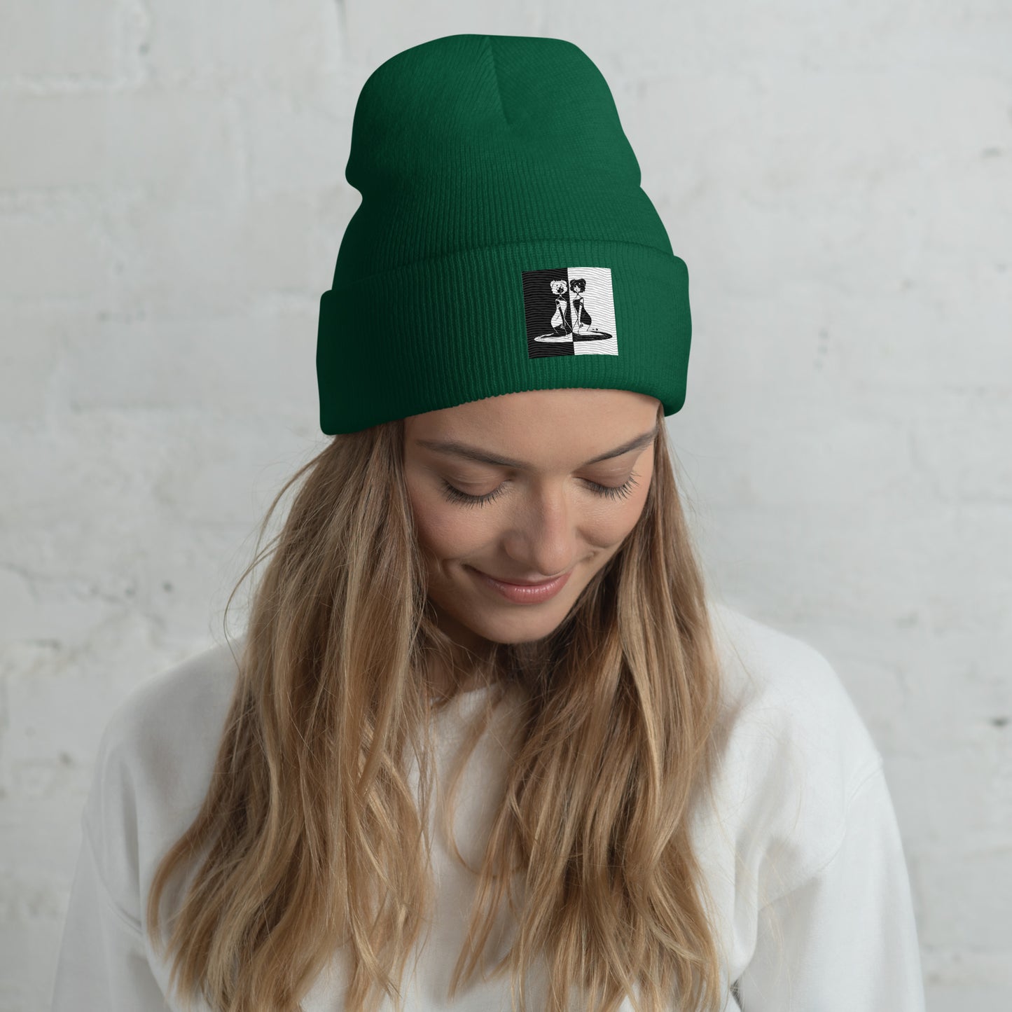 "Mirror Mirror" Original Art Cuffed Beanie