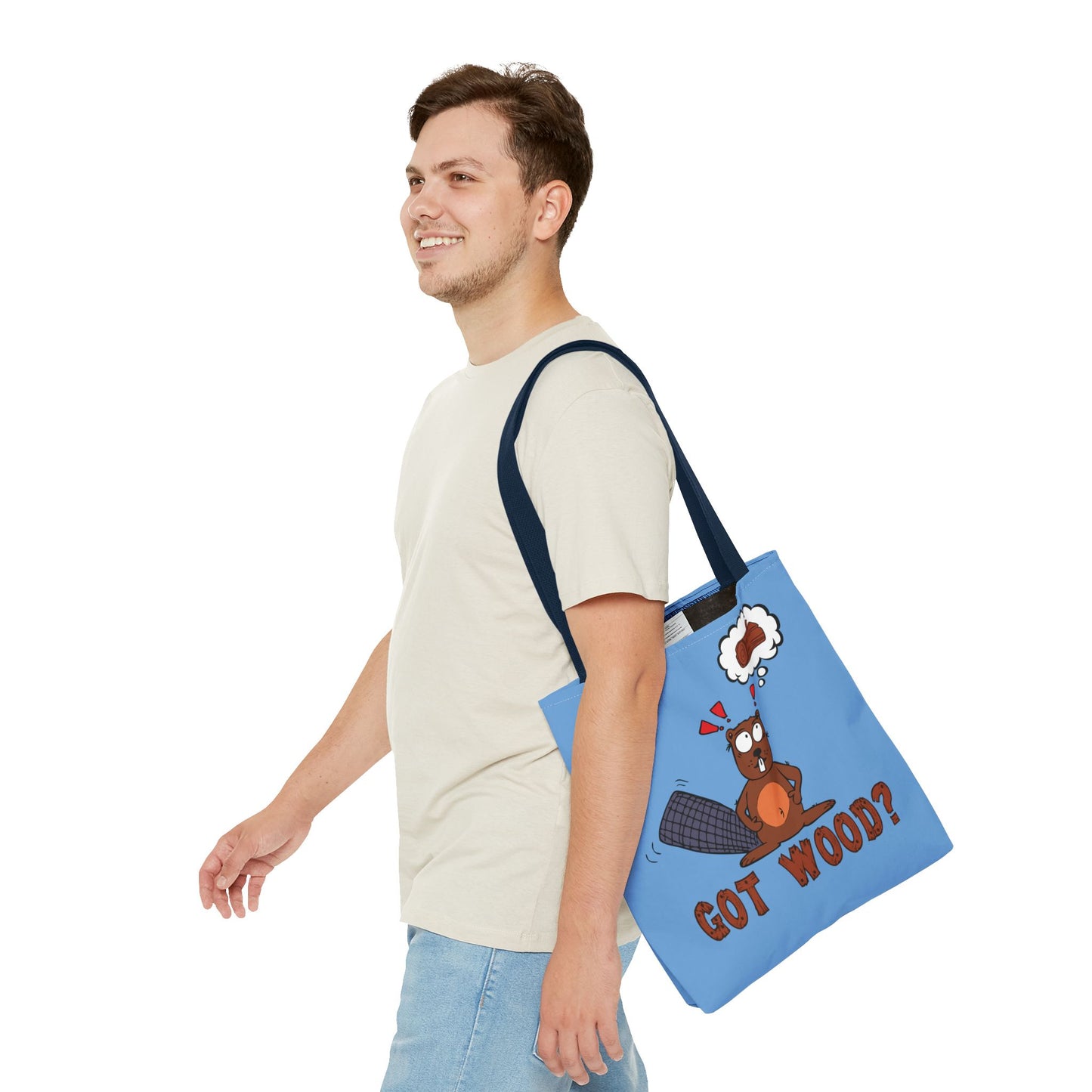 "Got Wood?" Beaver/I Love PNW Tote Bag (Our Original Art)