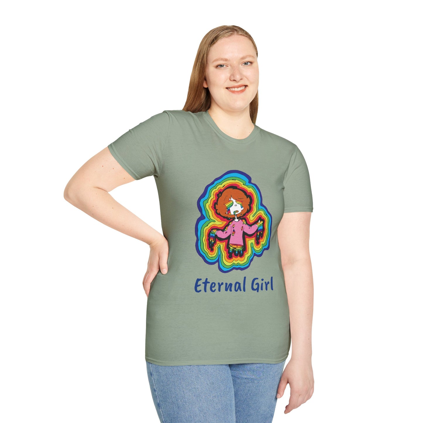 "Eternal Girl" Original Art-Unisex Softstyle T-Shirt