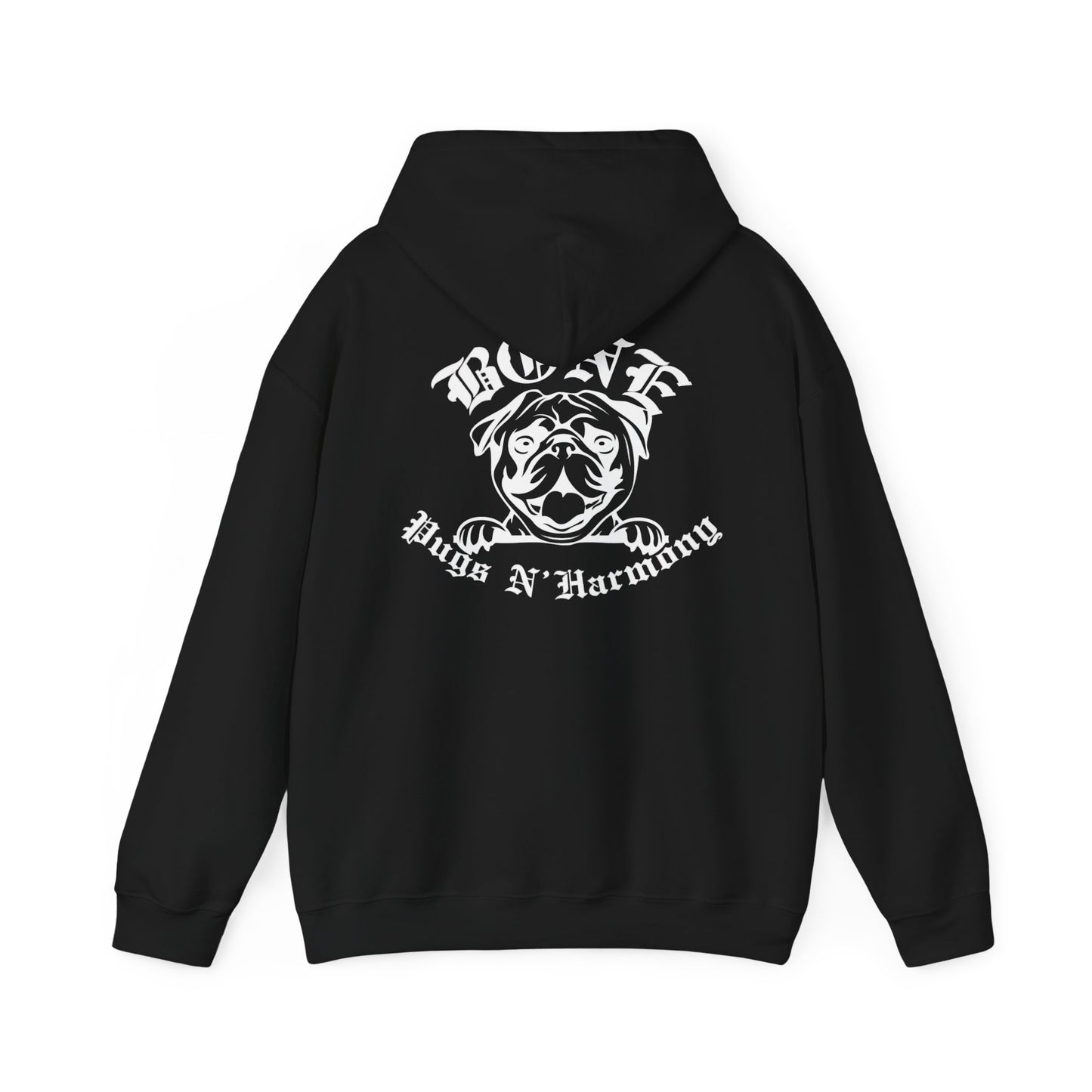 "Bone Pugs N' Harmony-We let the dogs out" Unisex Heavy Blend™ Hooded Sweatshirt