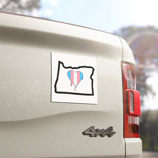 Oregon Pride Trans Flag Car Magnet