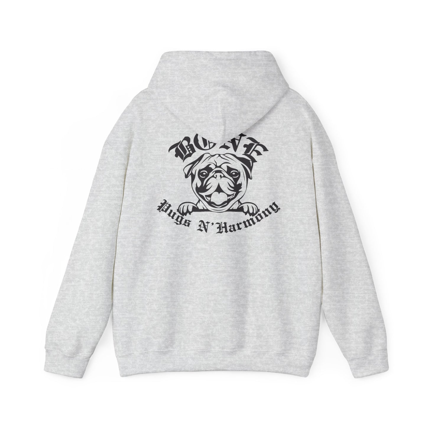 "Bone Pugs N' Harmony-We let the dogs out" Unisex Heavy Blend™ Hooded Sweatshirt
