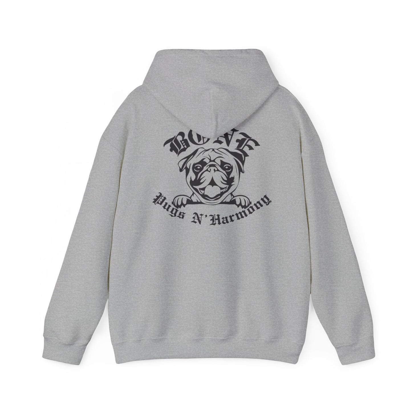 "Bone Pugs N' Harmony-We let the dogs out" Unisex Heavy Blend™ Hooded Sweatshirt