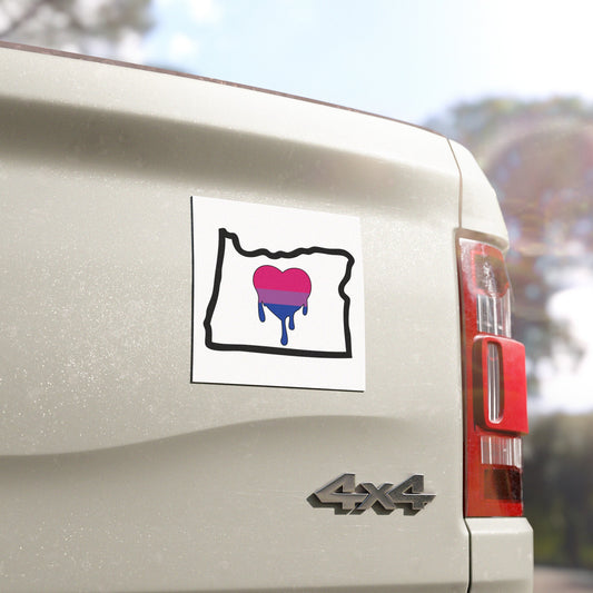 Oregon Pride Bi Flag Car Magnet