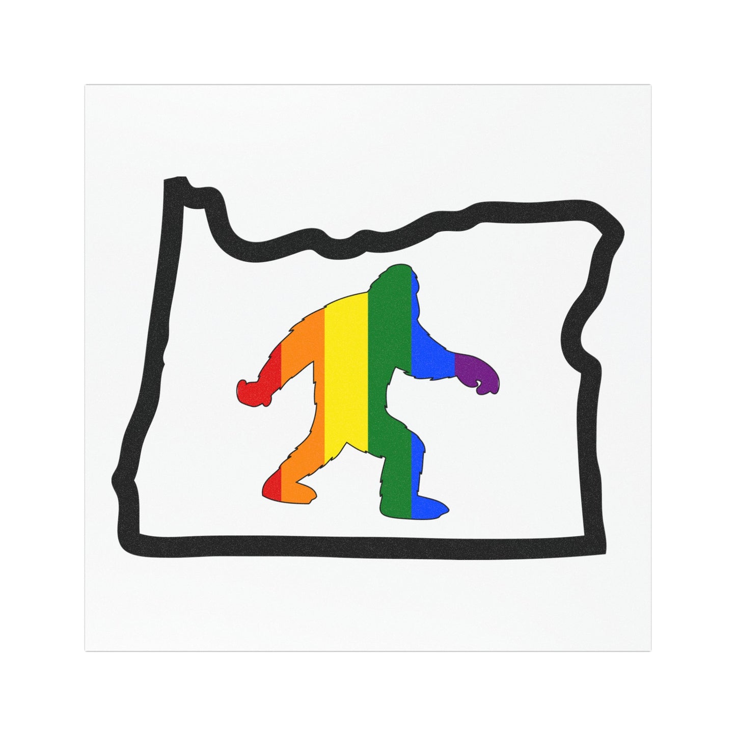 Oregon Pride Bigfoot Car Magnet