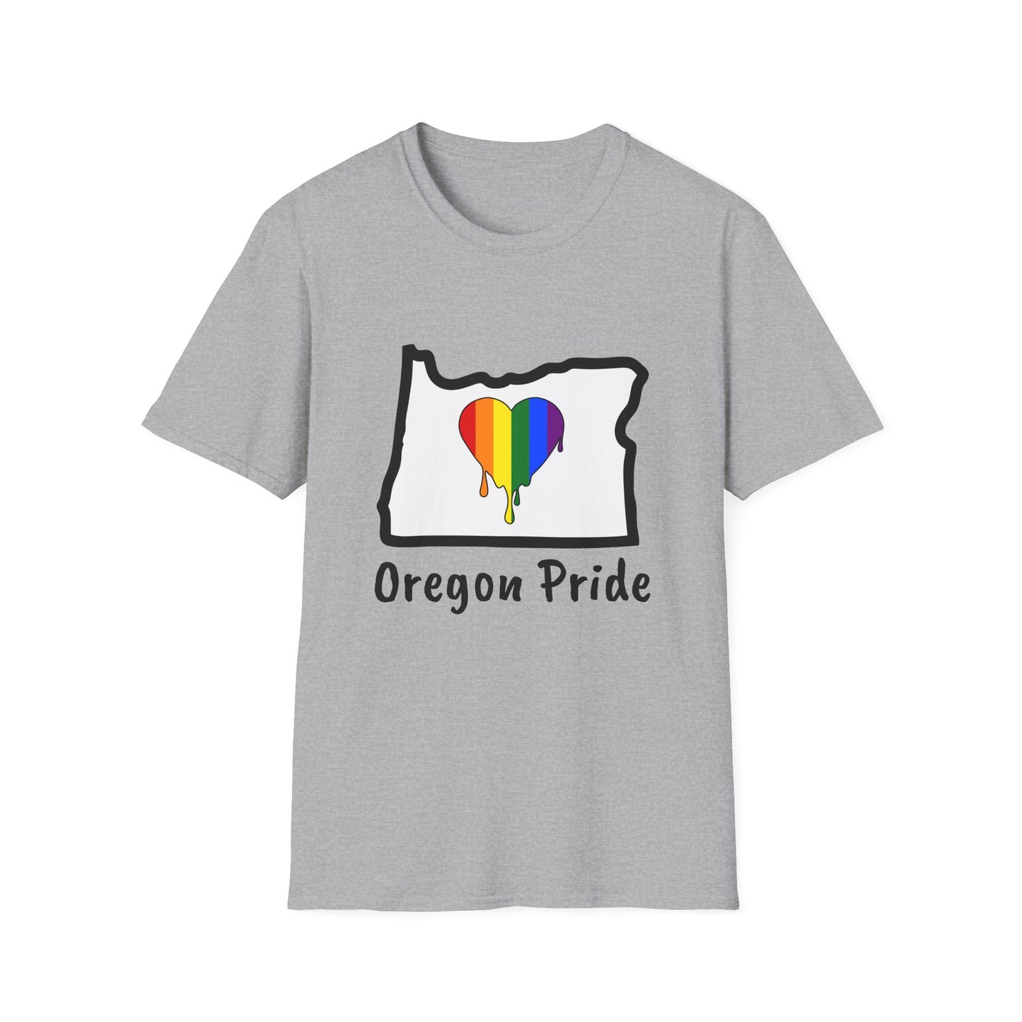 Oregon Pride Tee Shirt (Pride Flag)