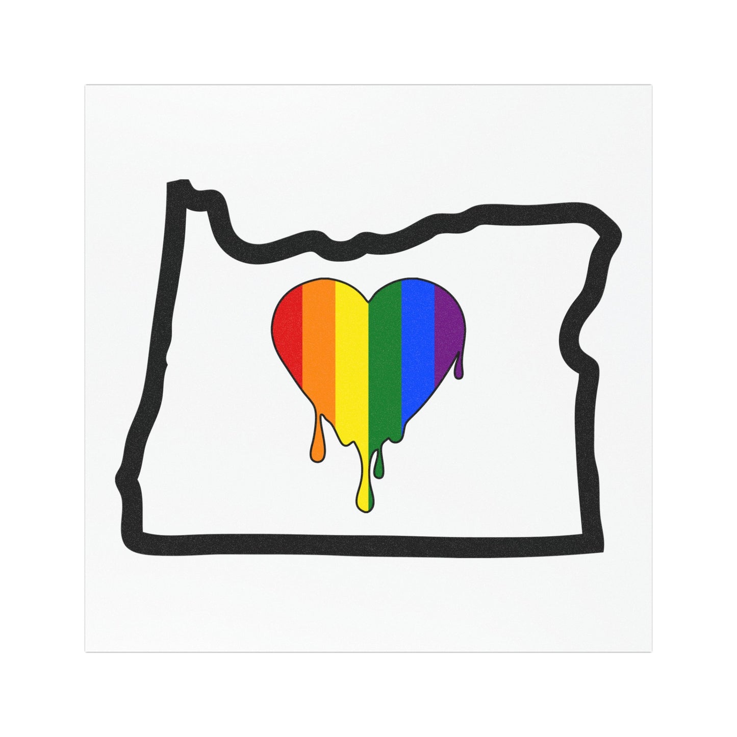 Oregon Pride Rainbow Pride Car Magnet